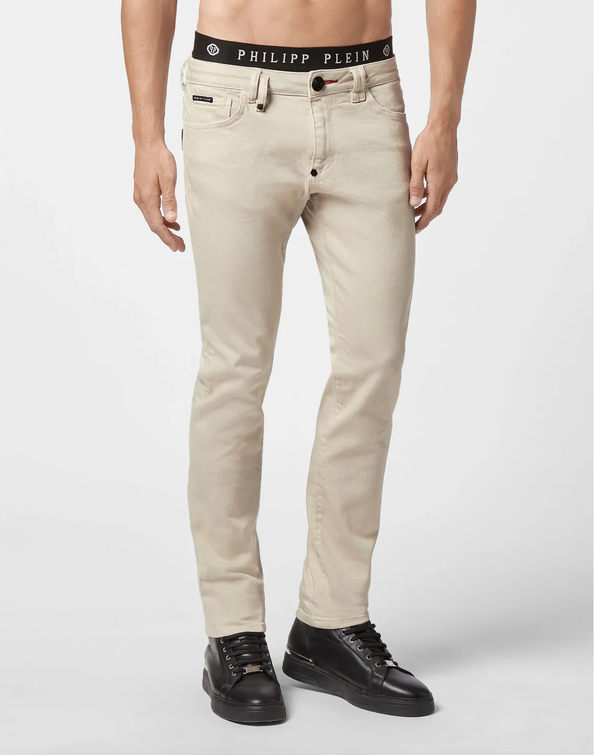 Denim Slim Fit Iconic Plein, цвет: Бежевый