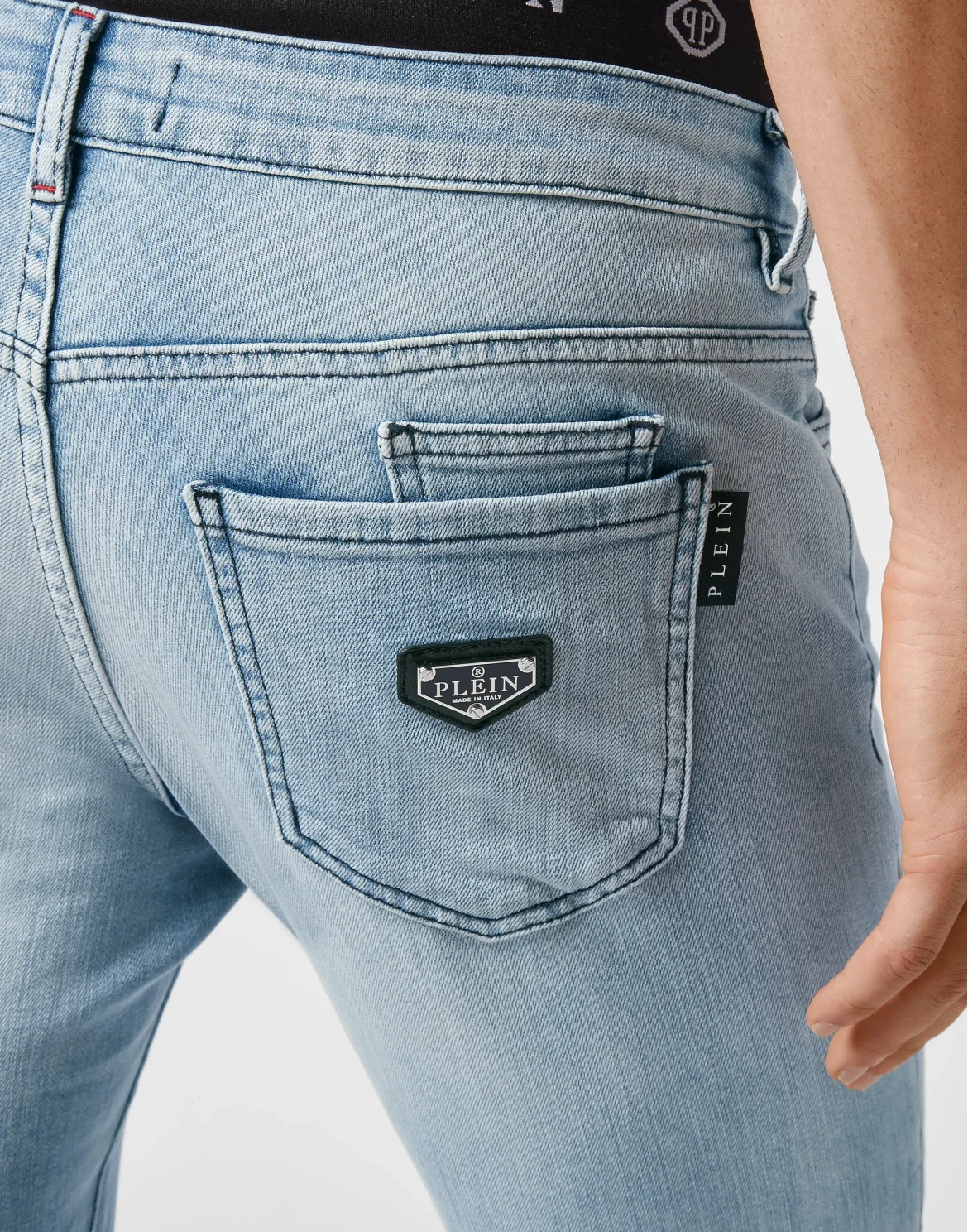 Denim Slim Fit Iconic Plein, цвет: Голубой