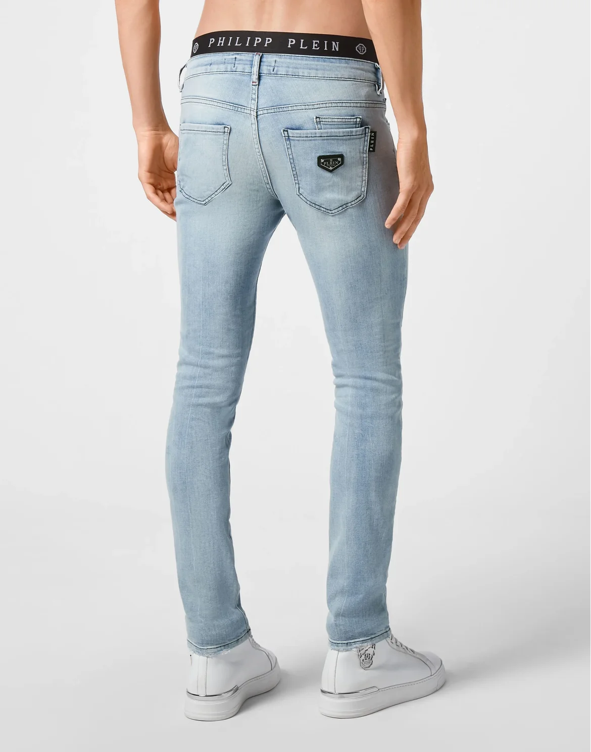 Denim Slim Fit Iconic Plein, цвет: Голубой