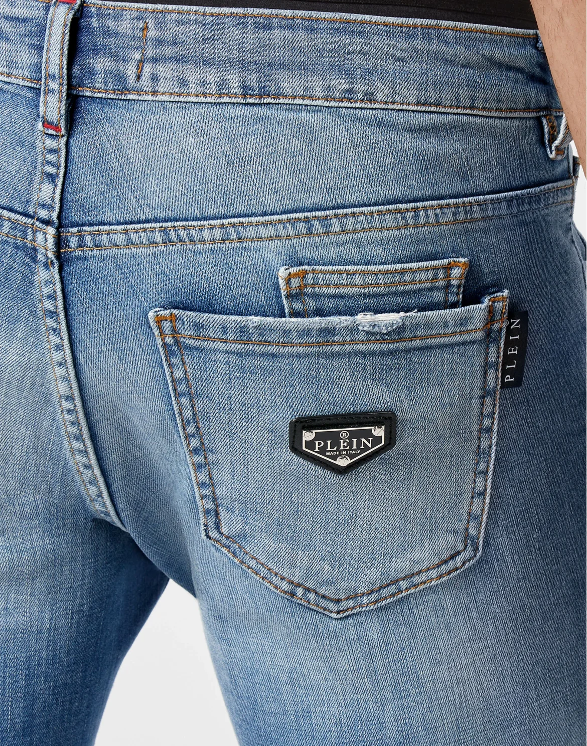 Denim Slim Fit Iconic Plein, цвет: Синий