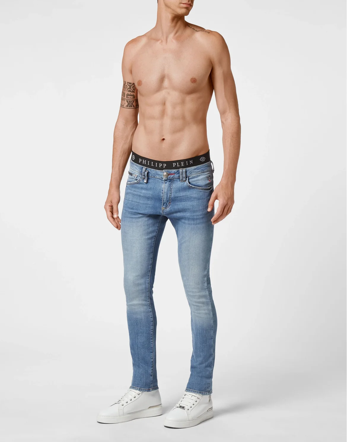 Denim Slim Fit Iconic Plein, цвет: Синий