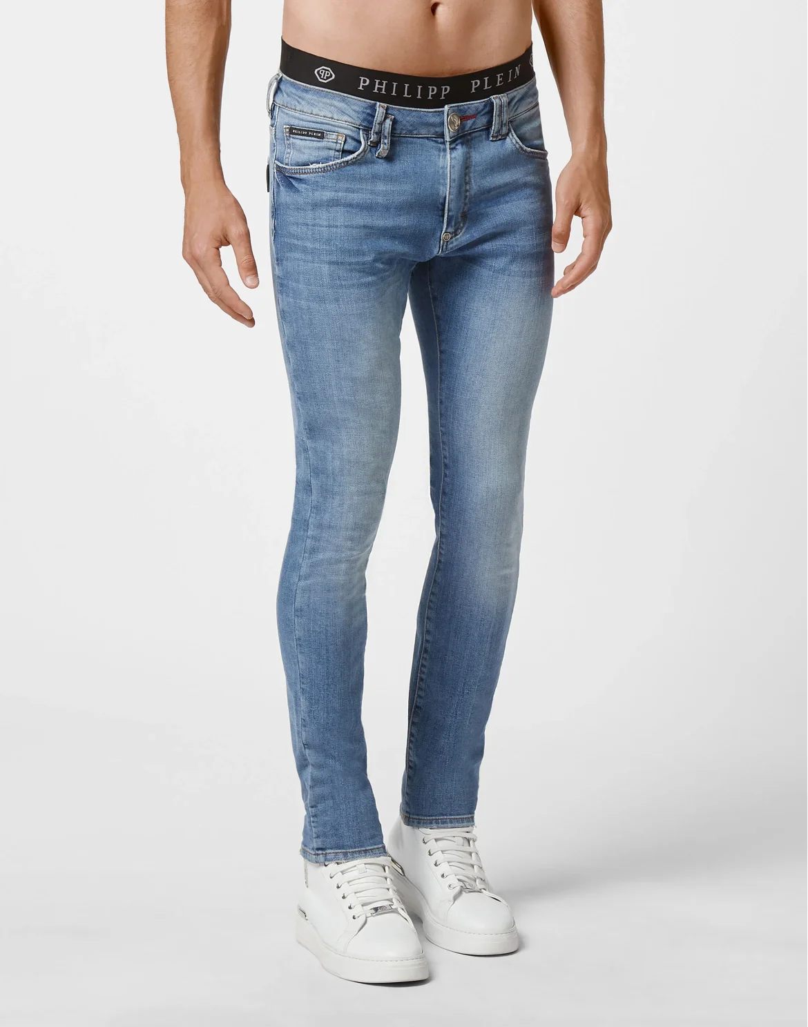Denim Slim Fit Iconic Plein, цвет: Синий