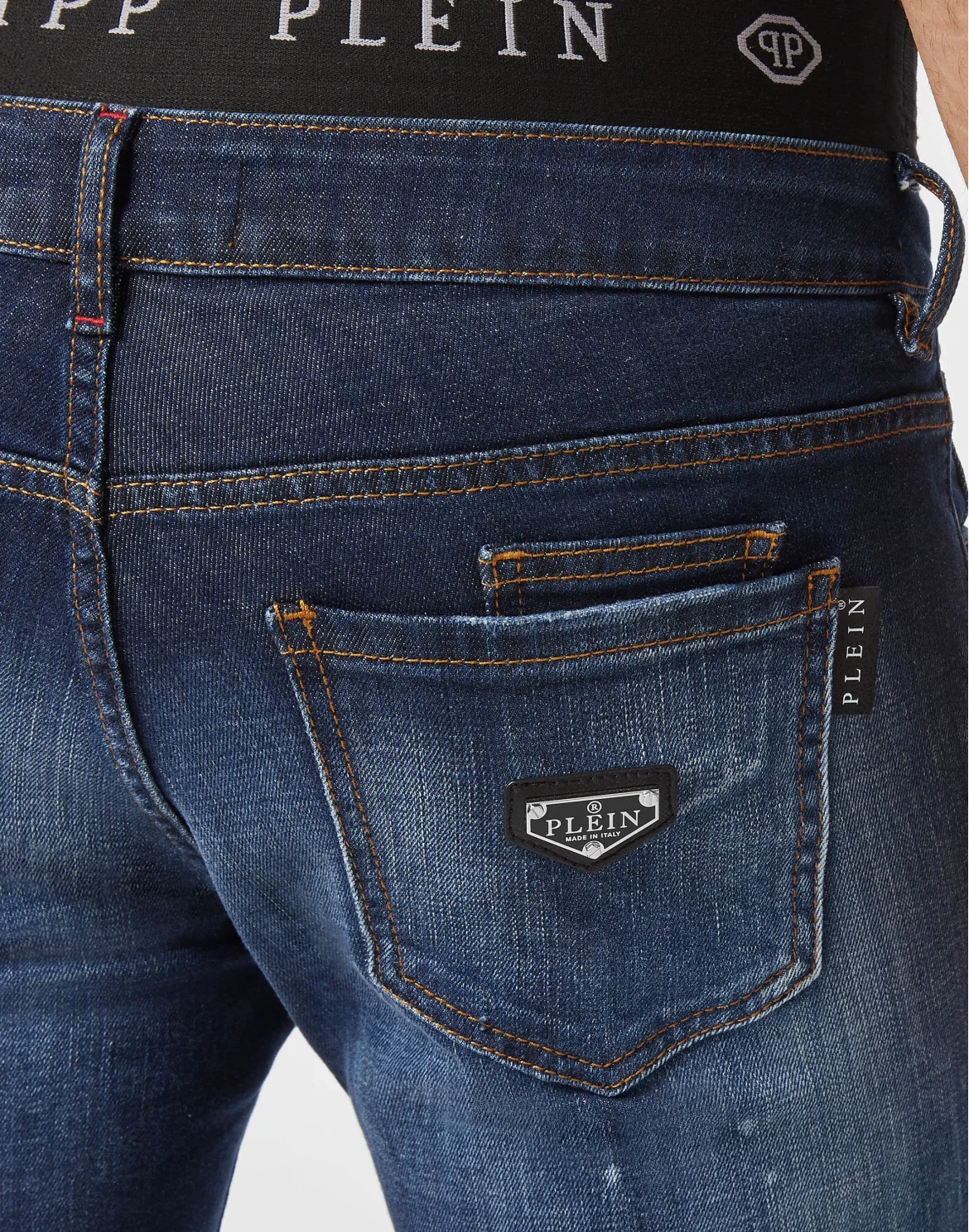 Denim Slim Fit Iconic Plein, цвет: Синий