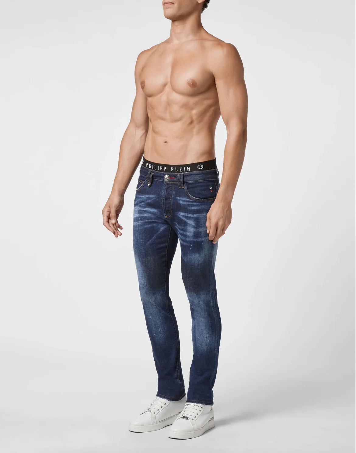 Denim Super Straight Cut Iconic Plein, цвет: Синий