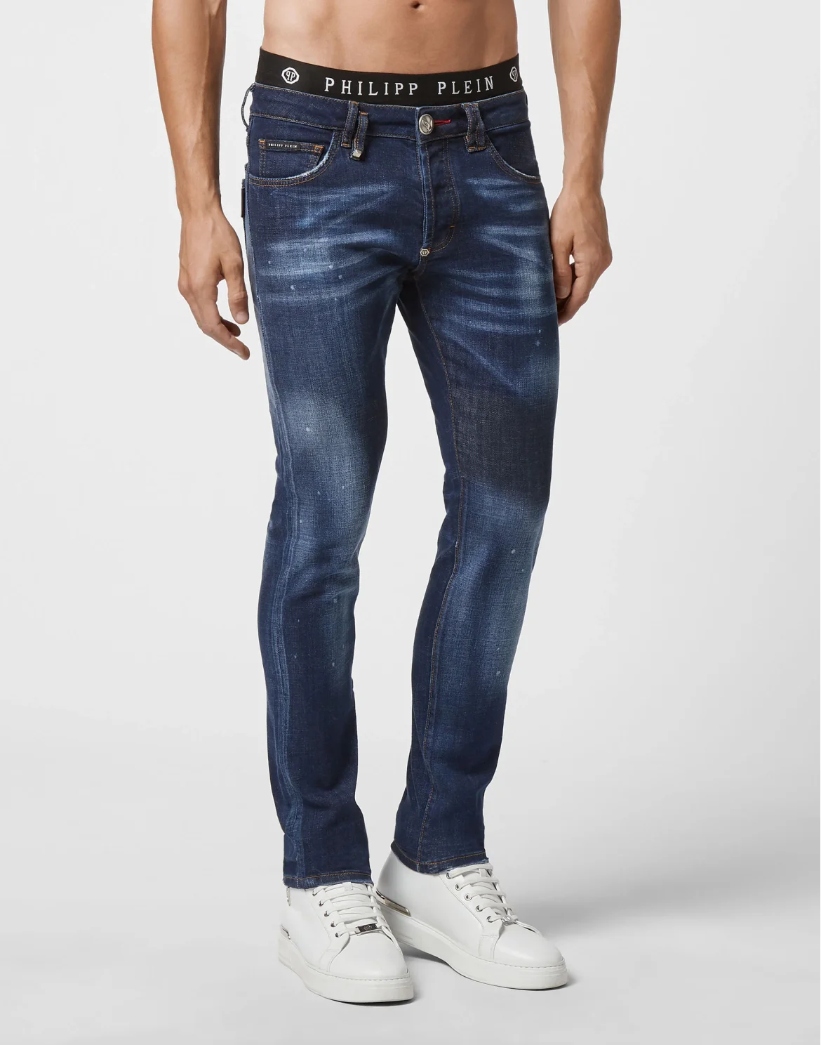 Denim Super Straight Cut Iconic Plein, цвет: Синий