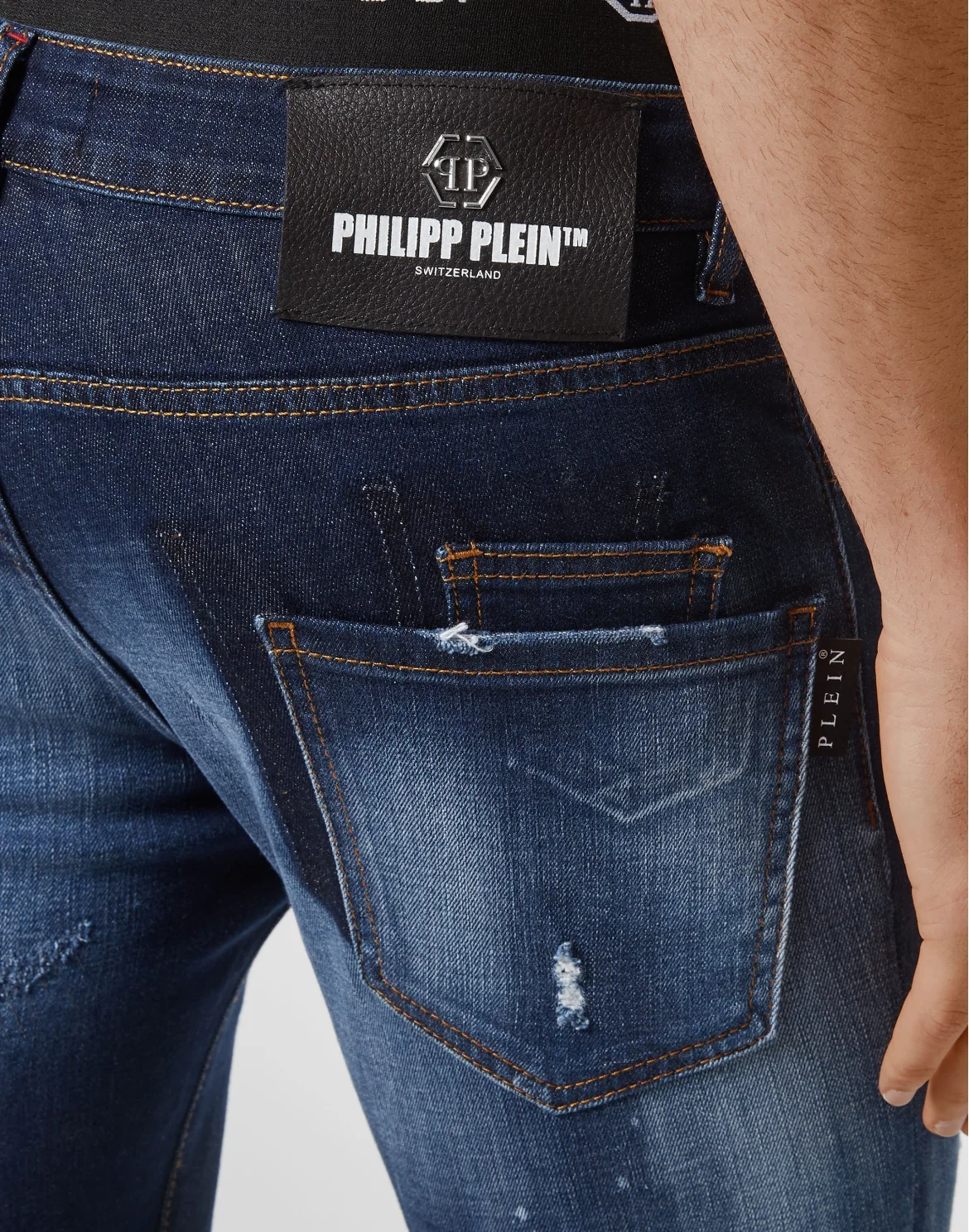 Denim Super Straight Cut Iconic Plein, цвет: Синий