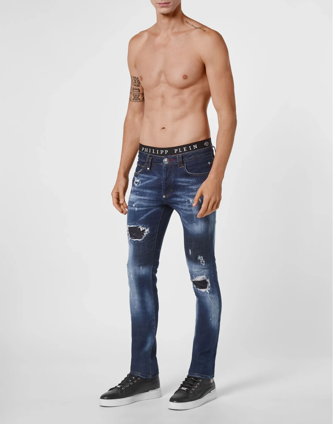 Denim Super Straight Cut Iconic Plein, цвет: Синий