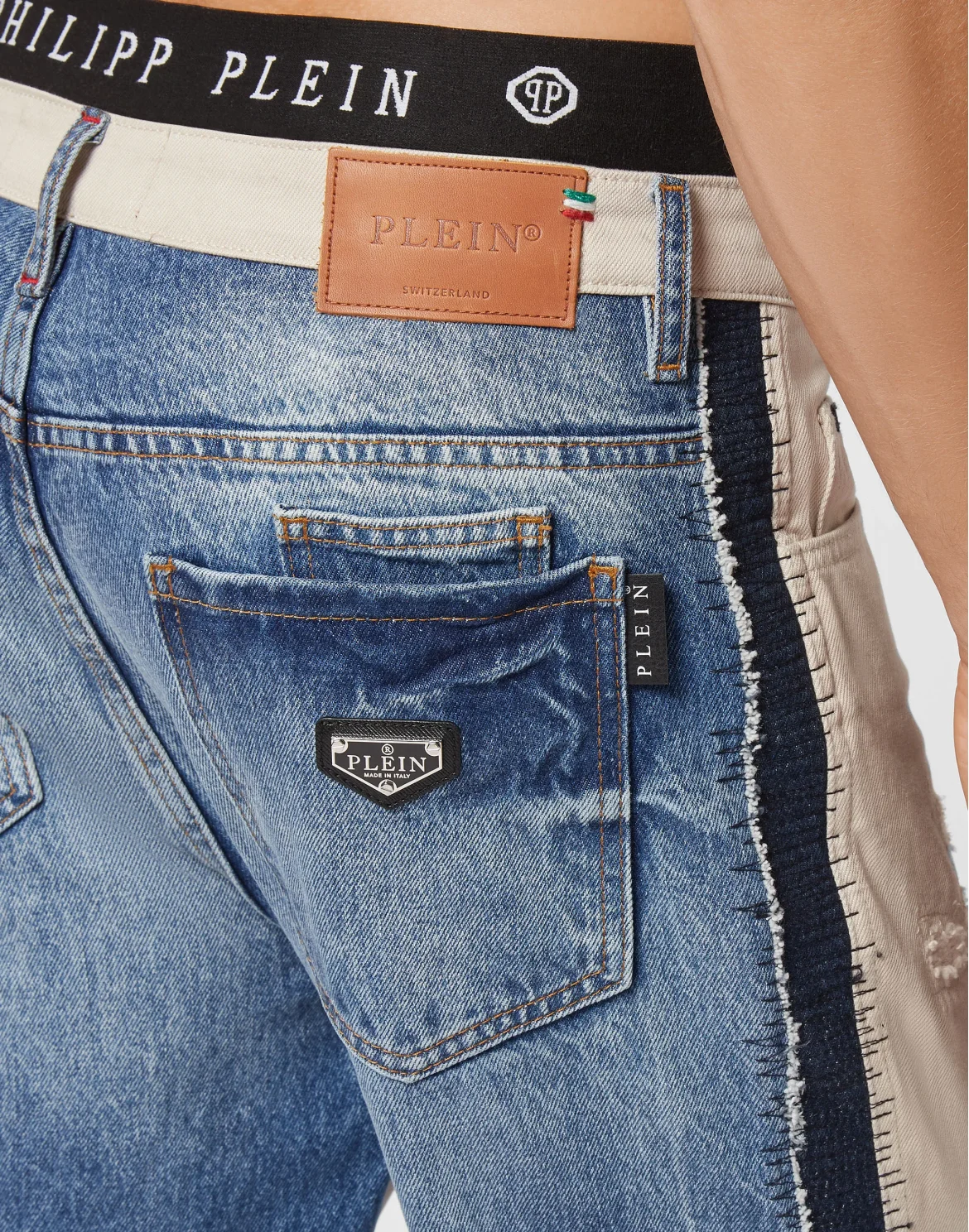 Denim Carrot Fit Iconic Plein, цвет: Бежевый