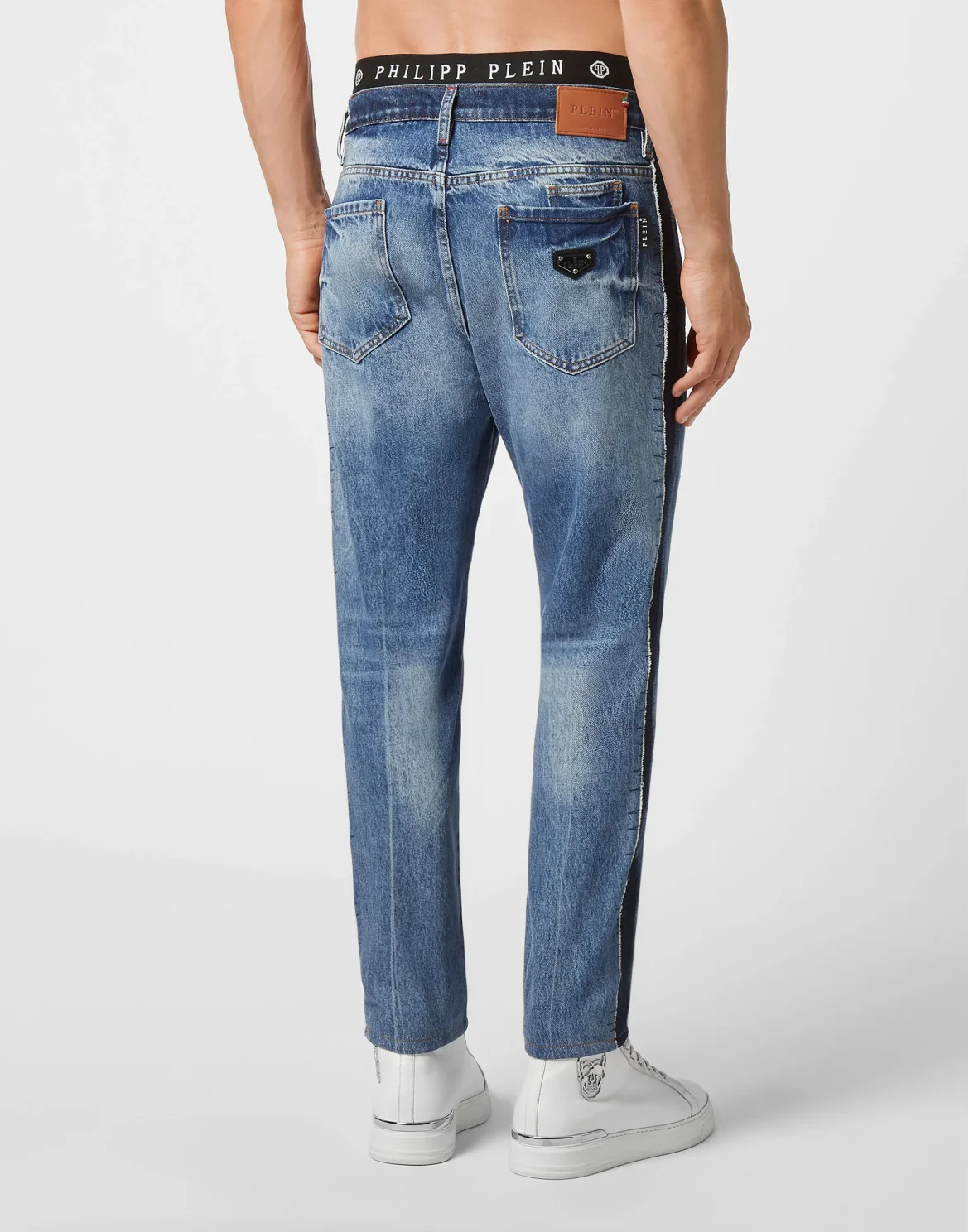 Denim Carrot Fit Iconic Plein, цвет: Синий