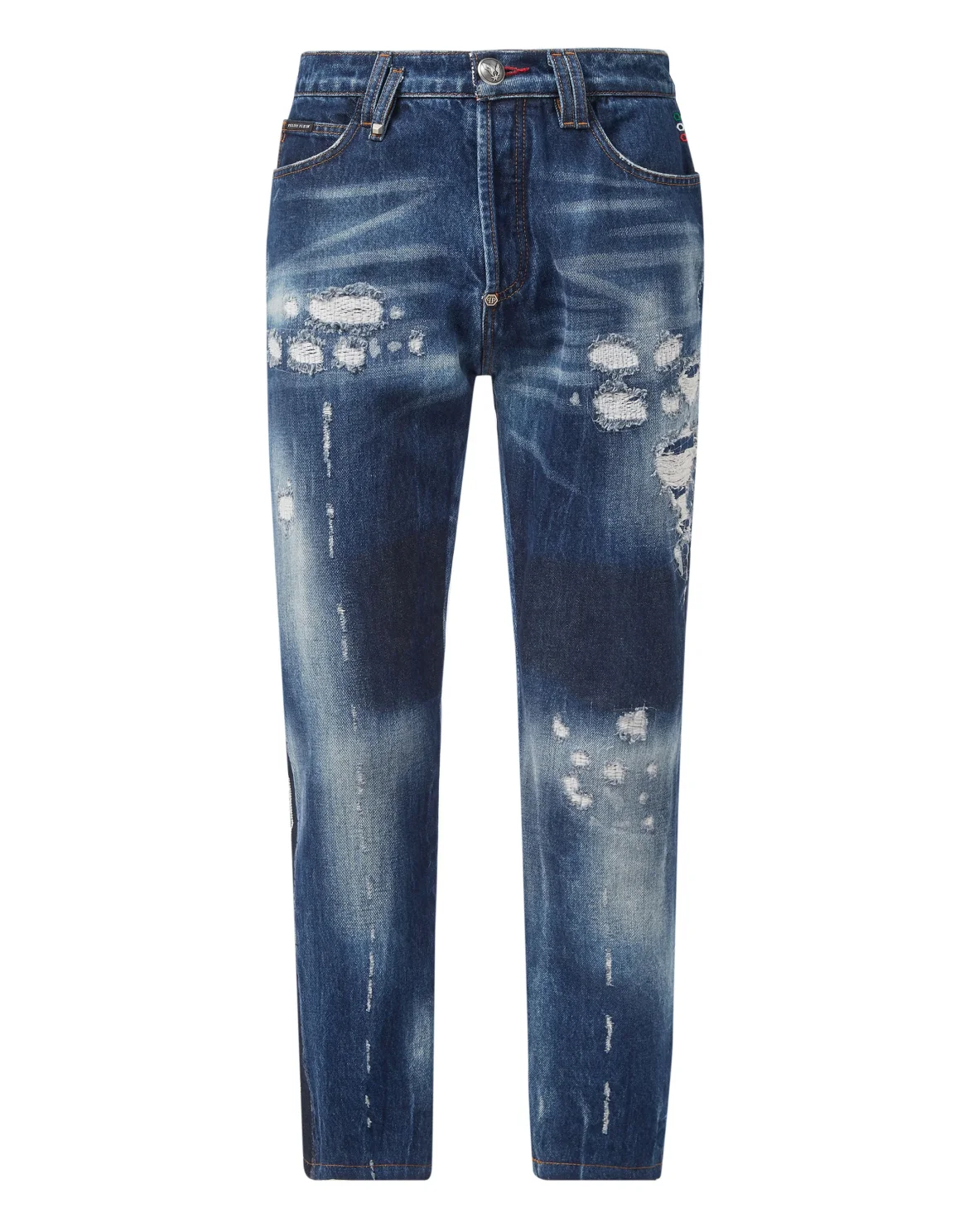 Denim Carrot Fit Iconic Plein, цвет: Синий