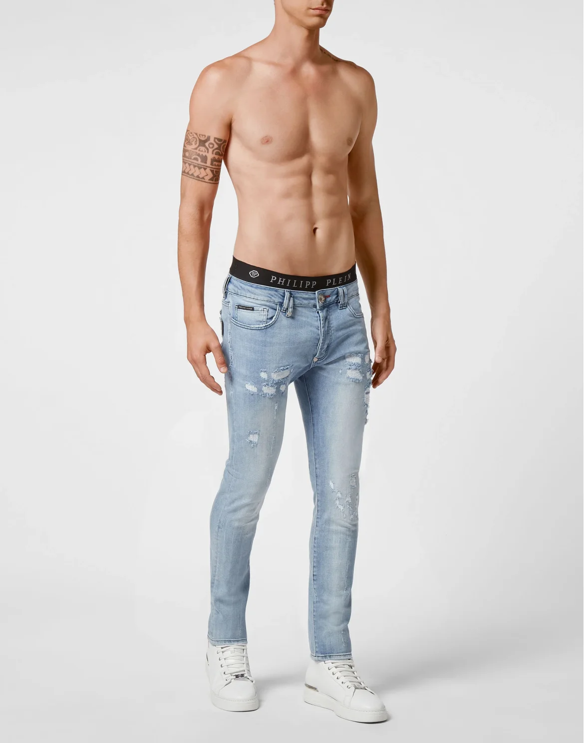 Denim New Skinny Fit Iconic Plein, цвет: Голубой