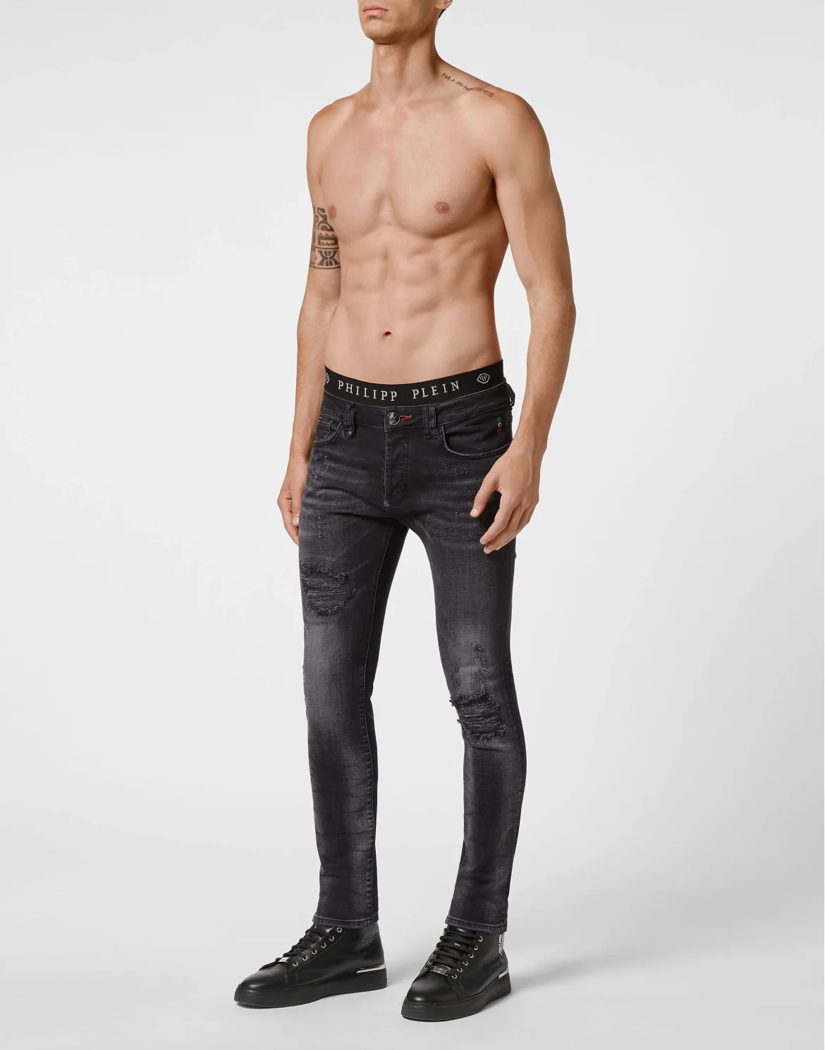 Denim New Skinny Fit Iconic Plein, цвет: Черный