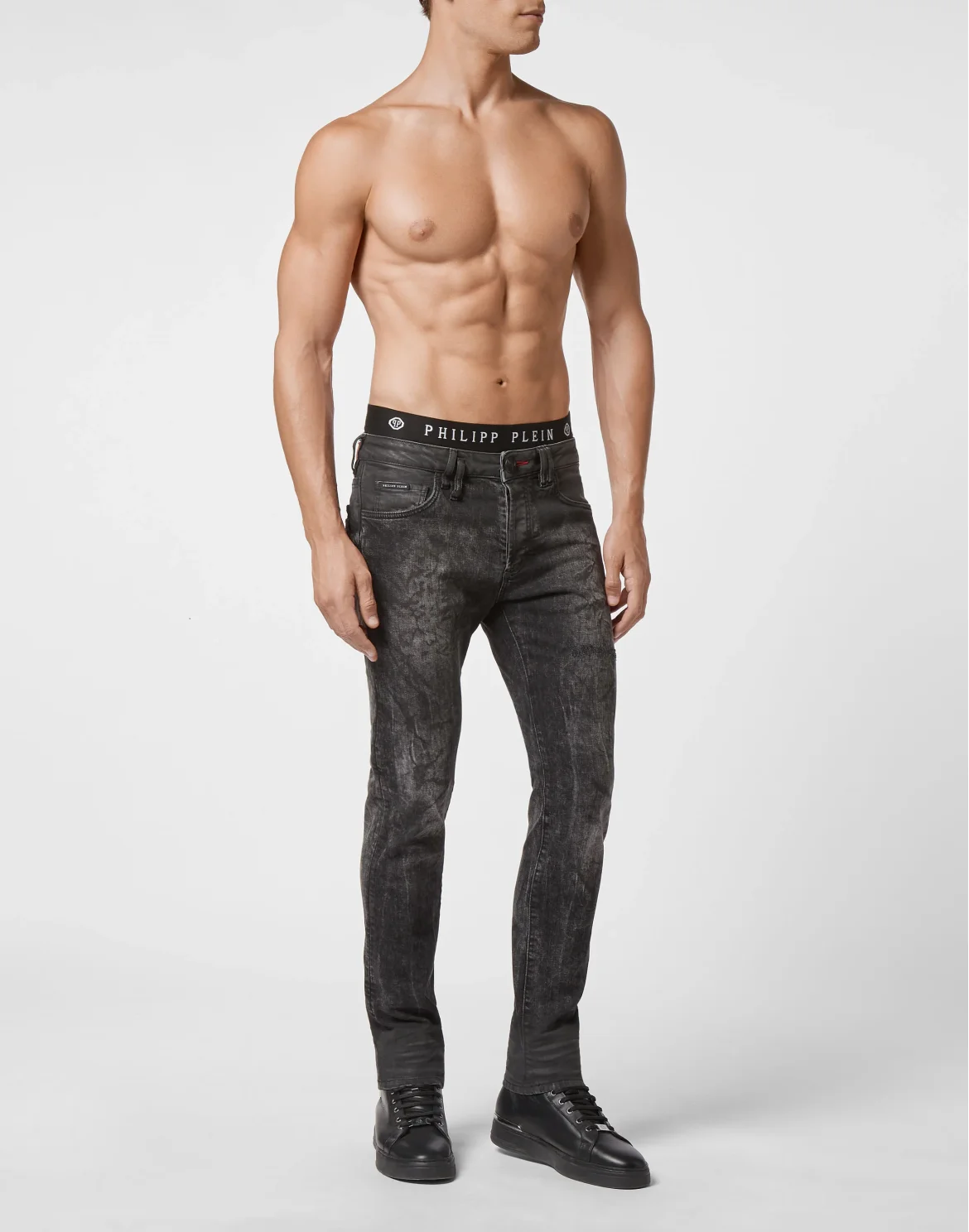 Denim Super Straight Cut Embroidery Hexagon, цвет: Черный