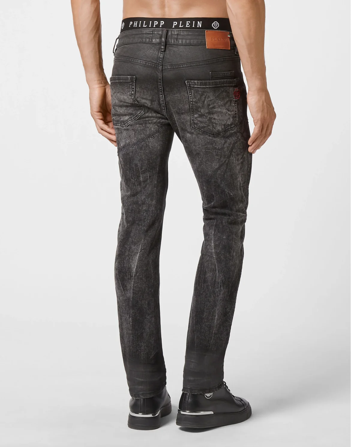 Denim Super Straight Cut Embroidery Hexagon, цвет: Черный