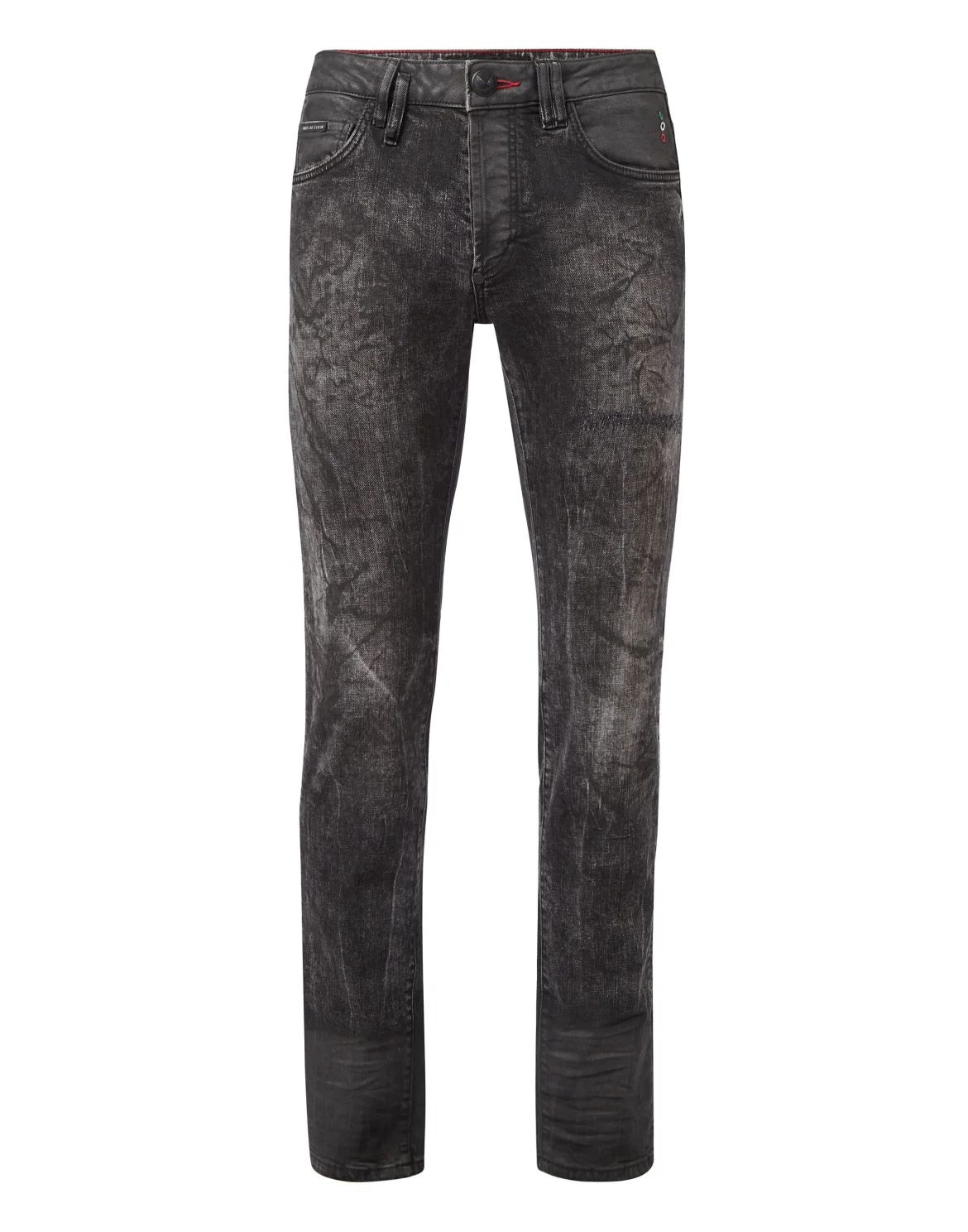 Denim Super Straight Cut Embroidery Hexagon, цвет: Черный