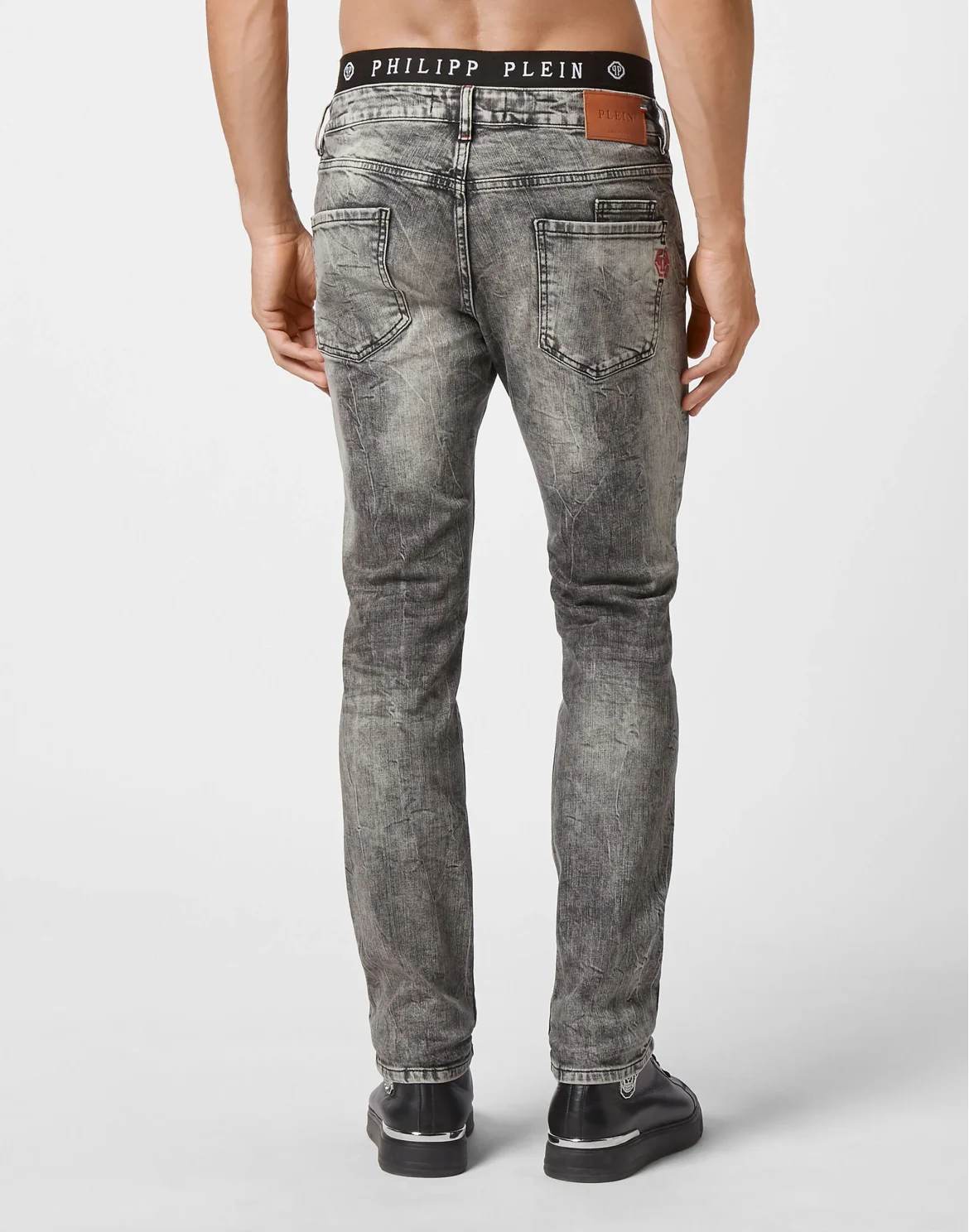 Denim Super Straight Cut Embroidery Hexagon, цвет: Черный