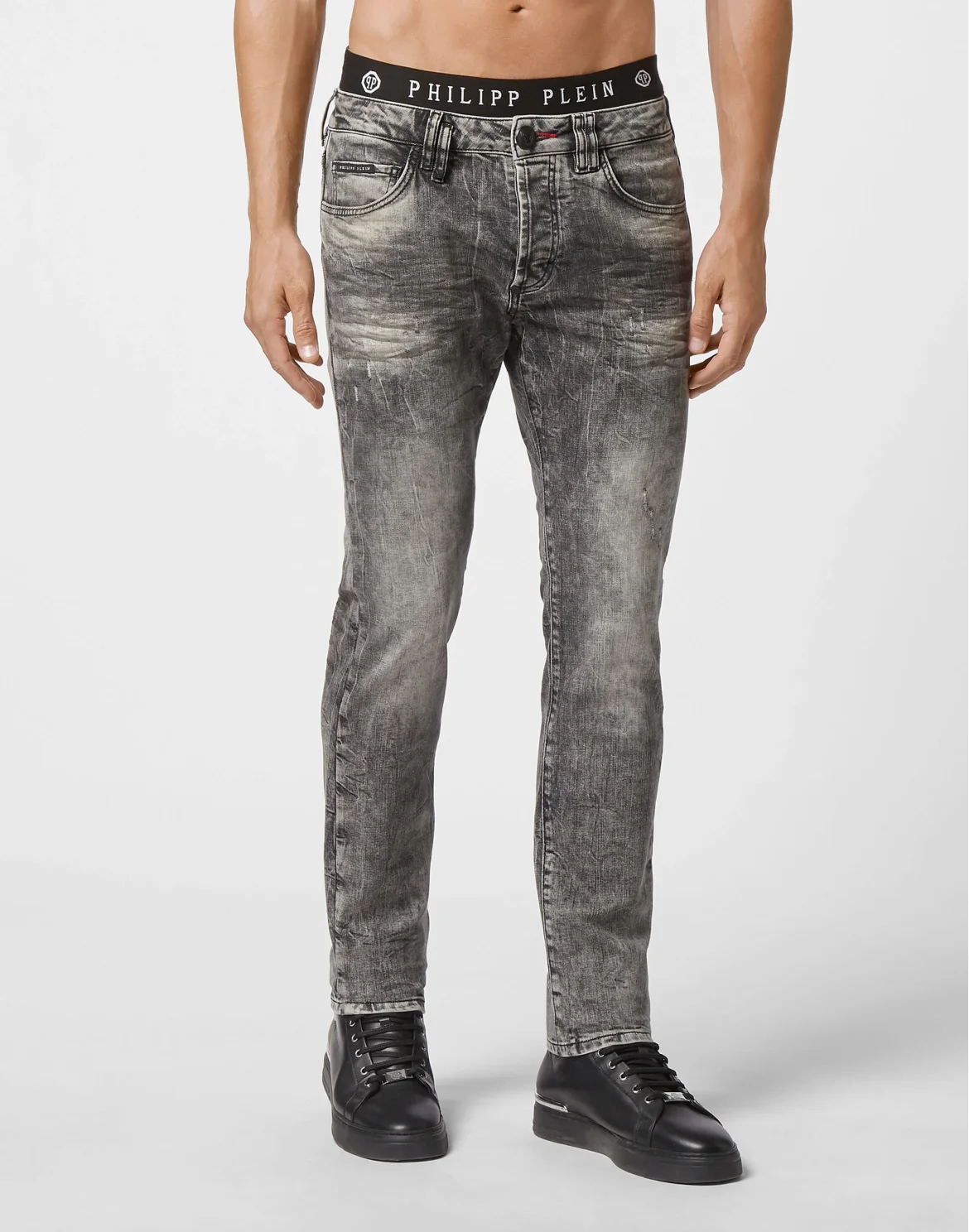 Denim Super Straight Cut Embroidery Hexagon, цвет: Черный