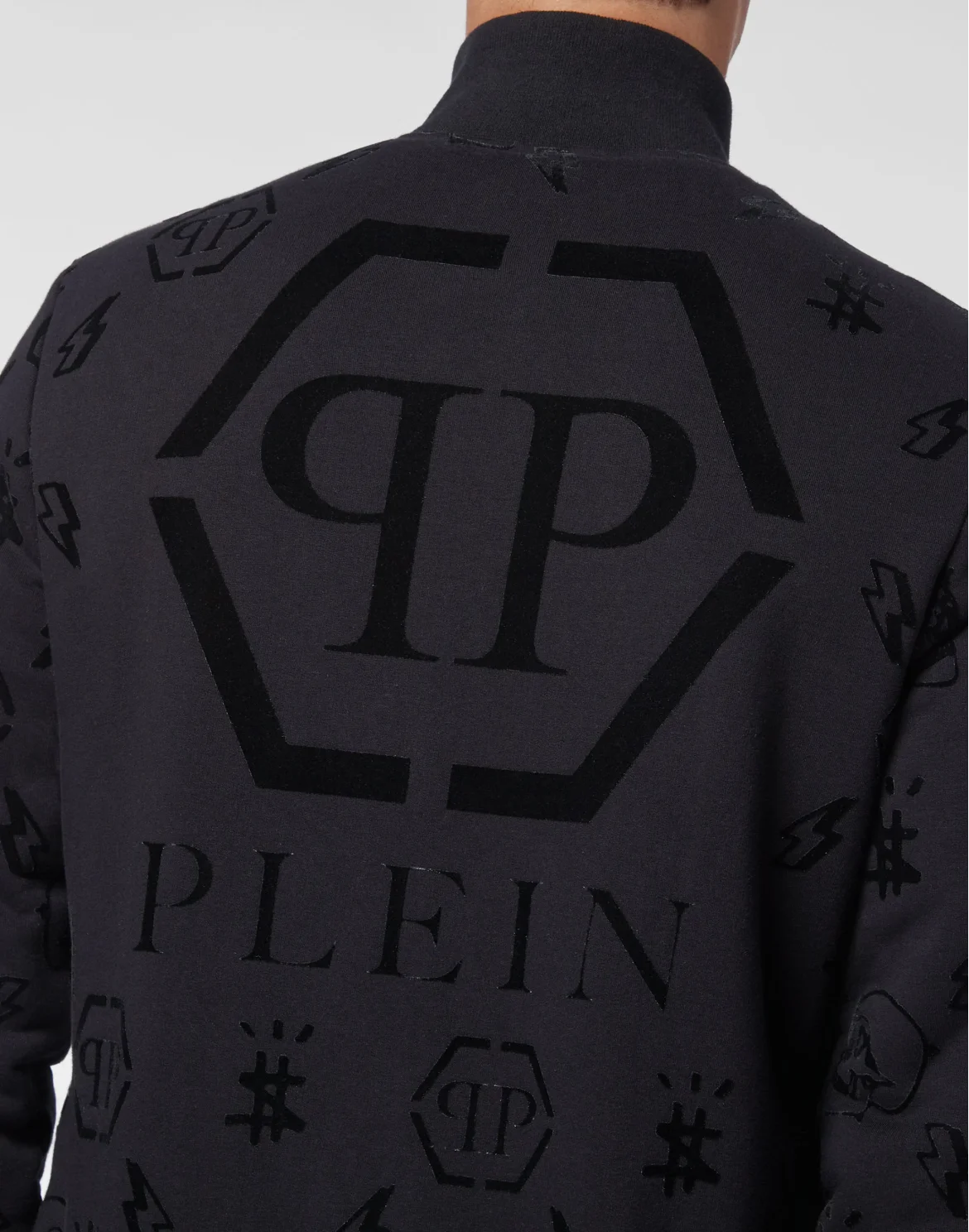 Jogging Jacket Flock Monogram, цвет: Черный