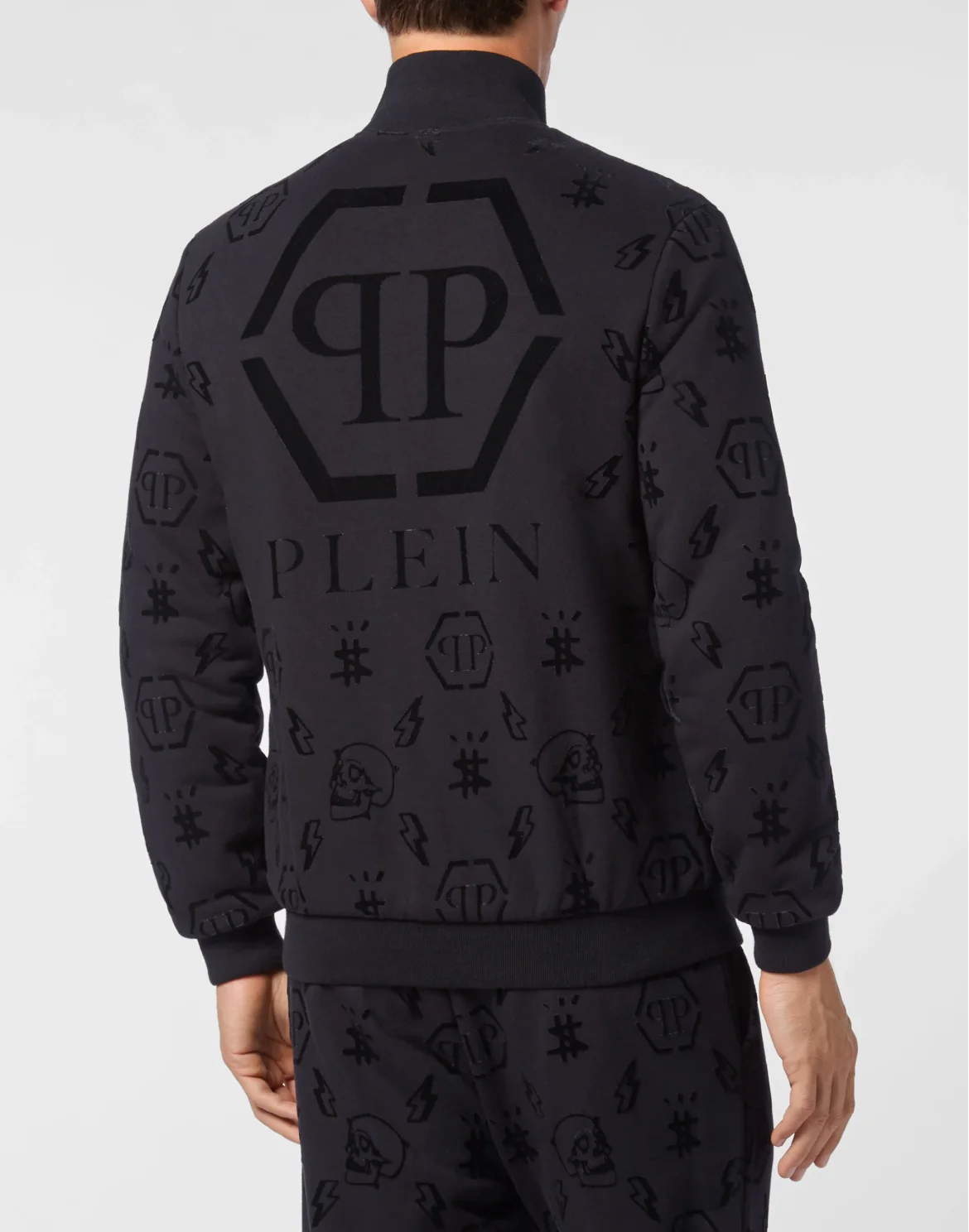 Jogging Jacket Flock Monogram, цвет: Черный