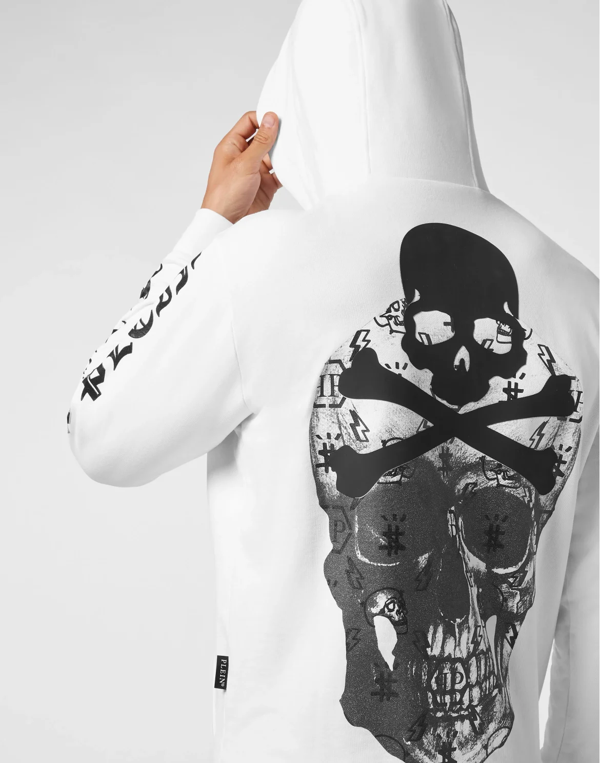 Hoodie Sweatjacket print Skull, цвет: Белый