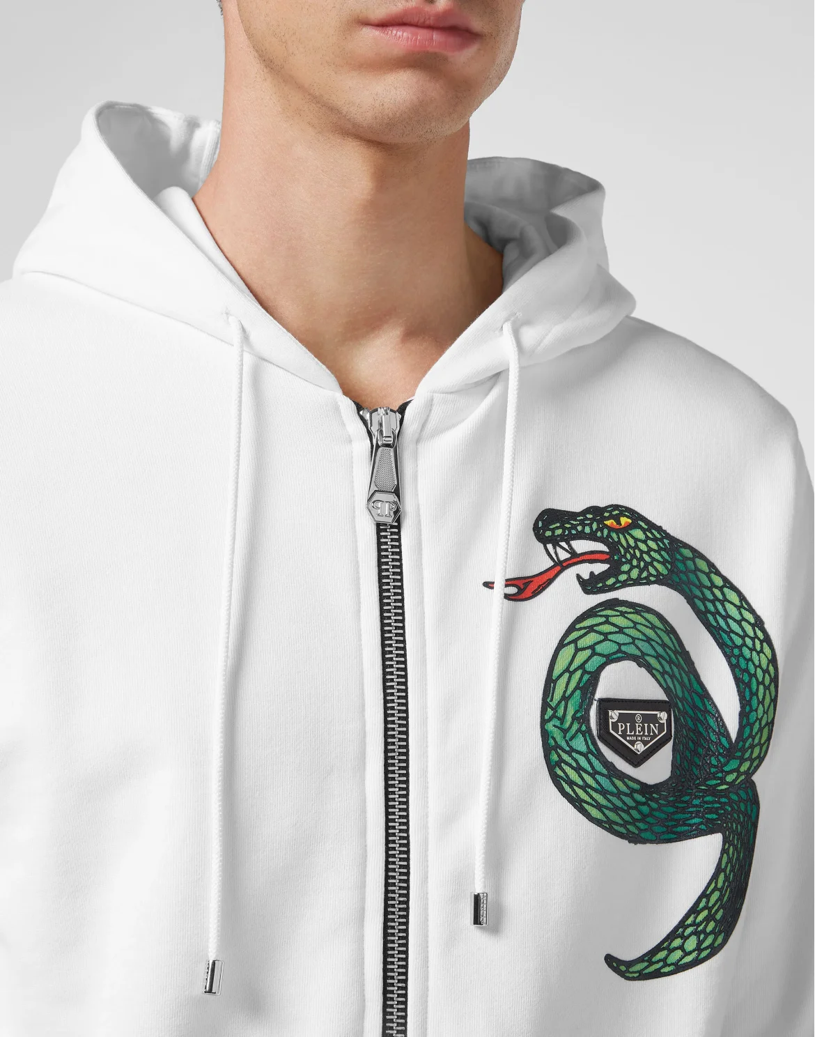 Hoodie Sweatjacket print Snake, цвет: Белый
