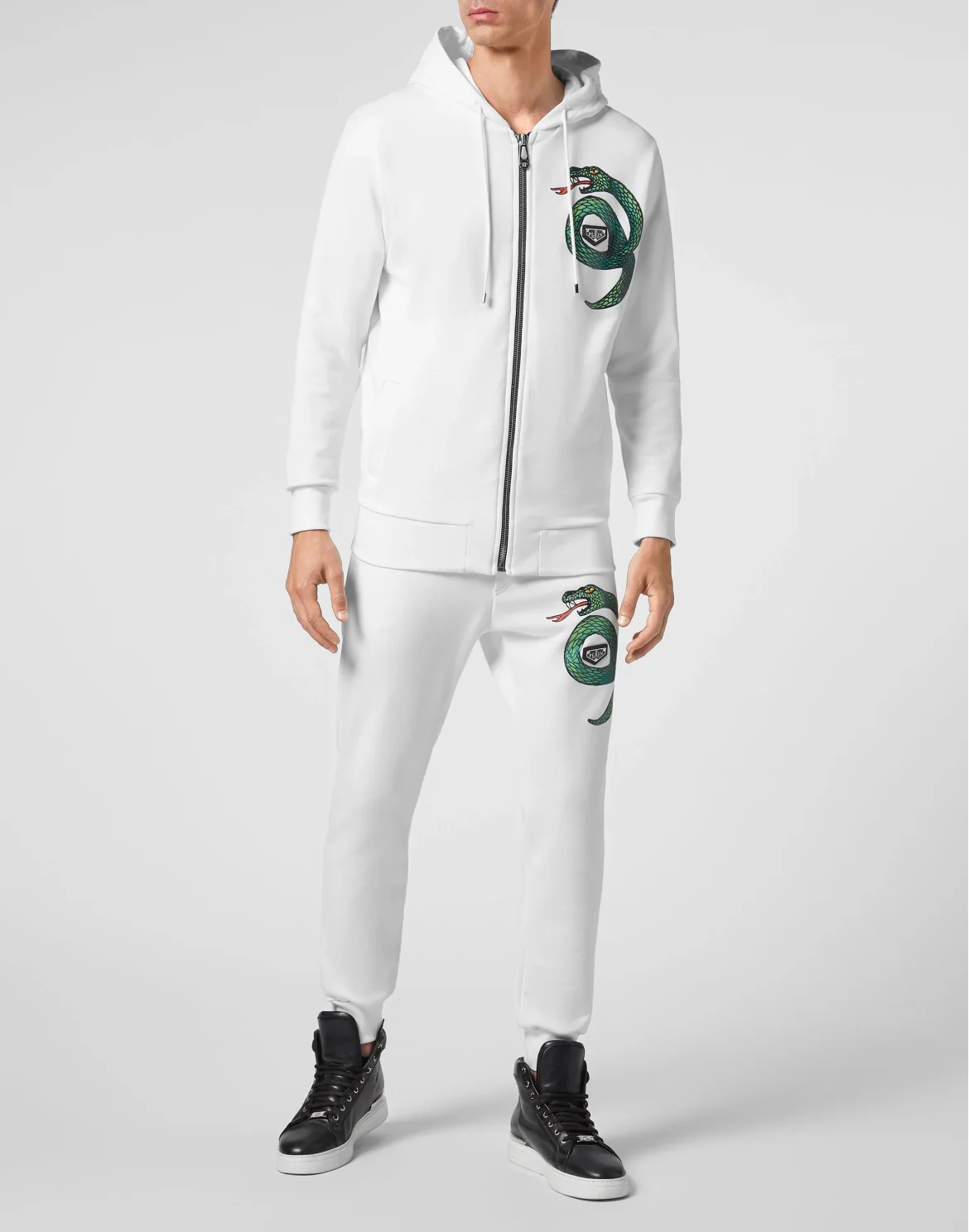 Hoodie Sweatjacket print Snake, цвет: Белый