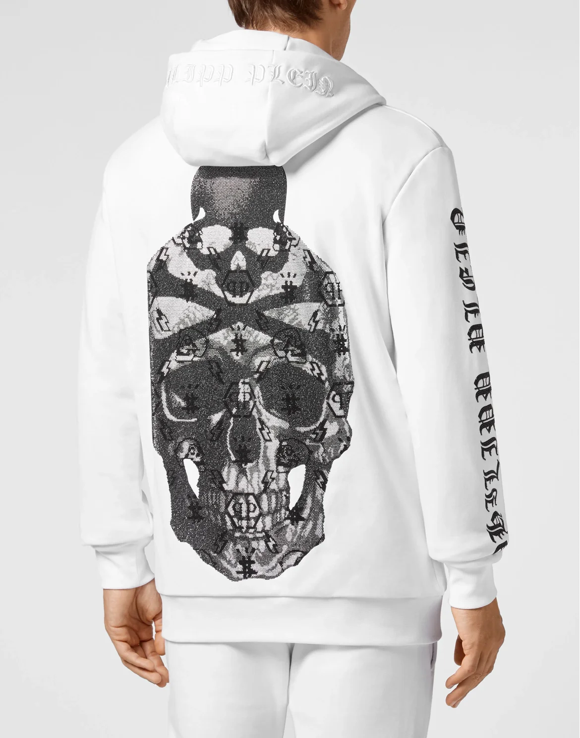 Hoodie Sweatjacket stones Skull, цвет: Белый