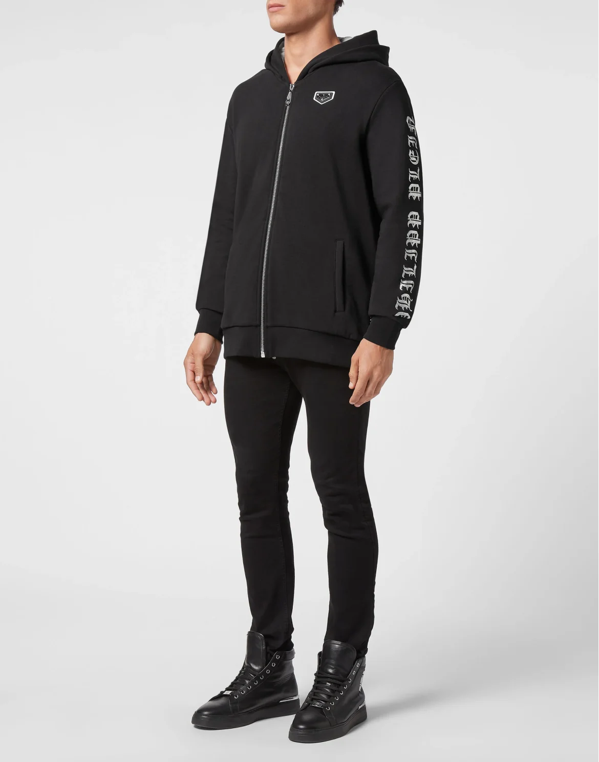 Hoodie Sweatjacket stones Skull, цвет: Черный