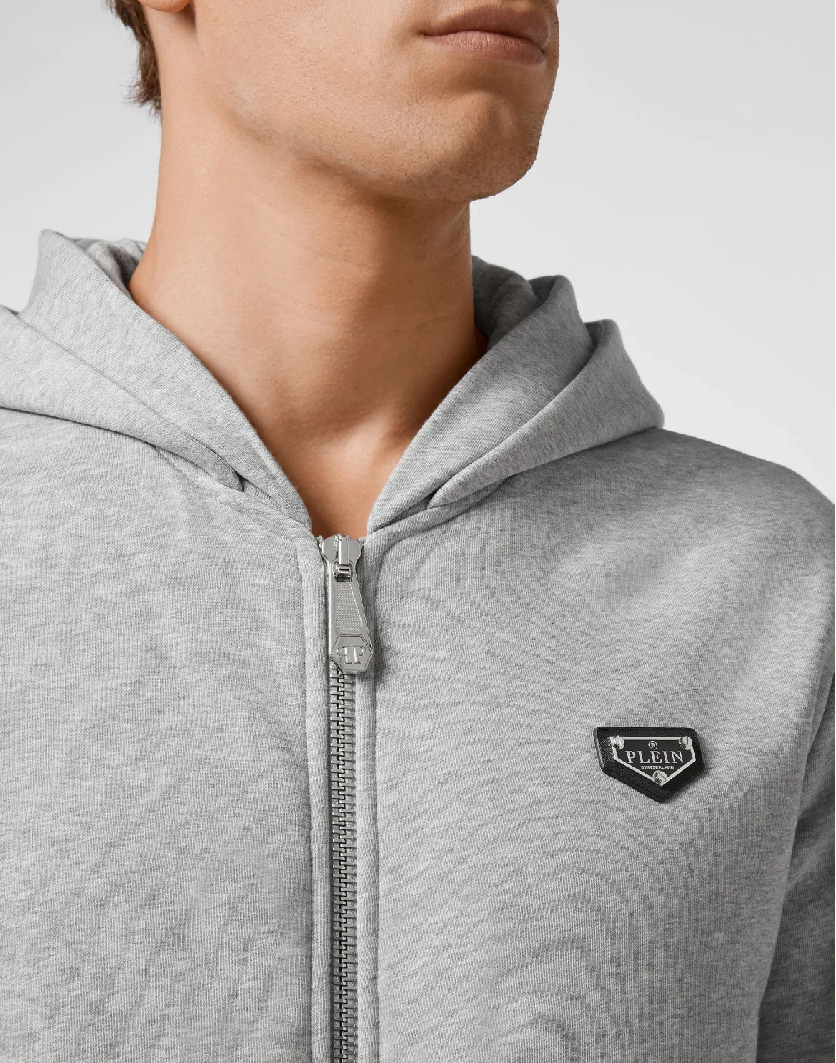 Hoodie Sweatjacket Iconic Plein, цвет: Серый