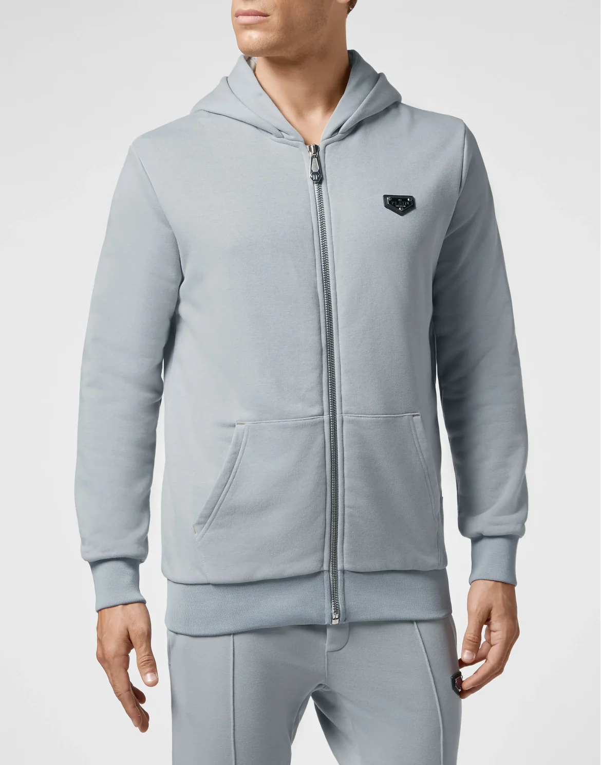 Hoodie Sweatjacket Iconic Plein, цвет: Серый