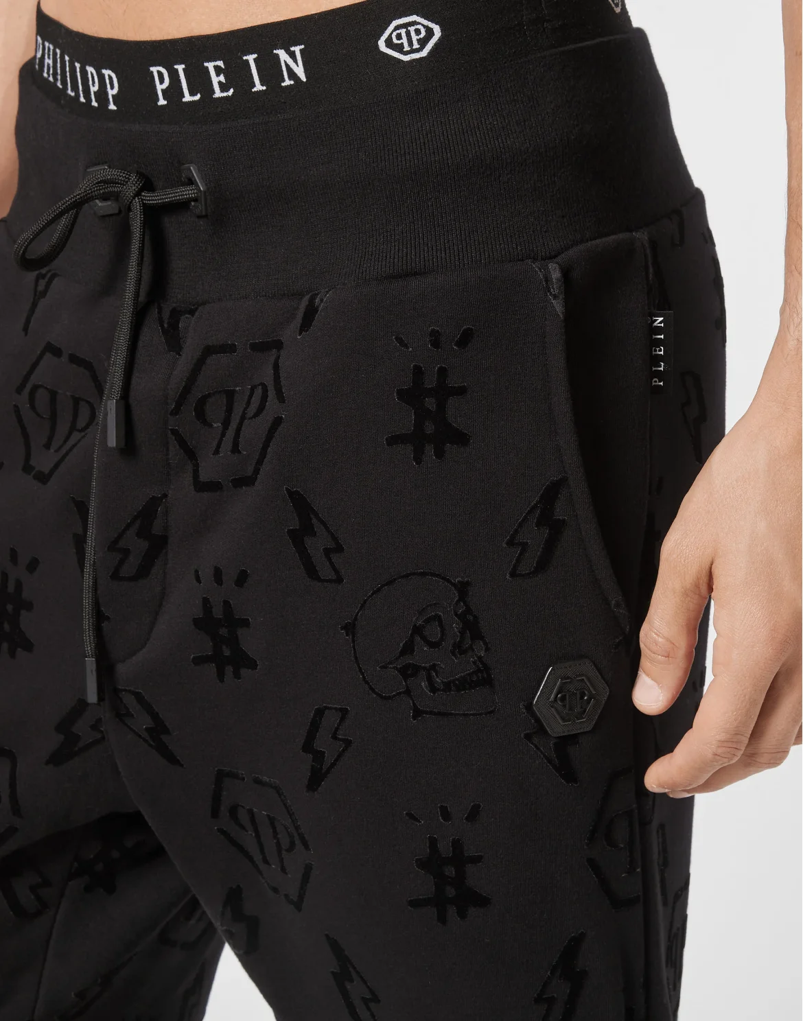 Jogging Trousers Flock Monogram, цвет: Черный