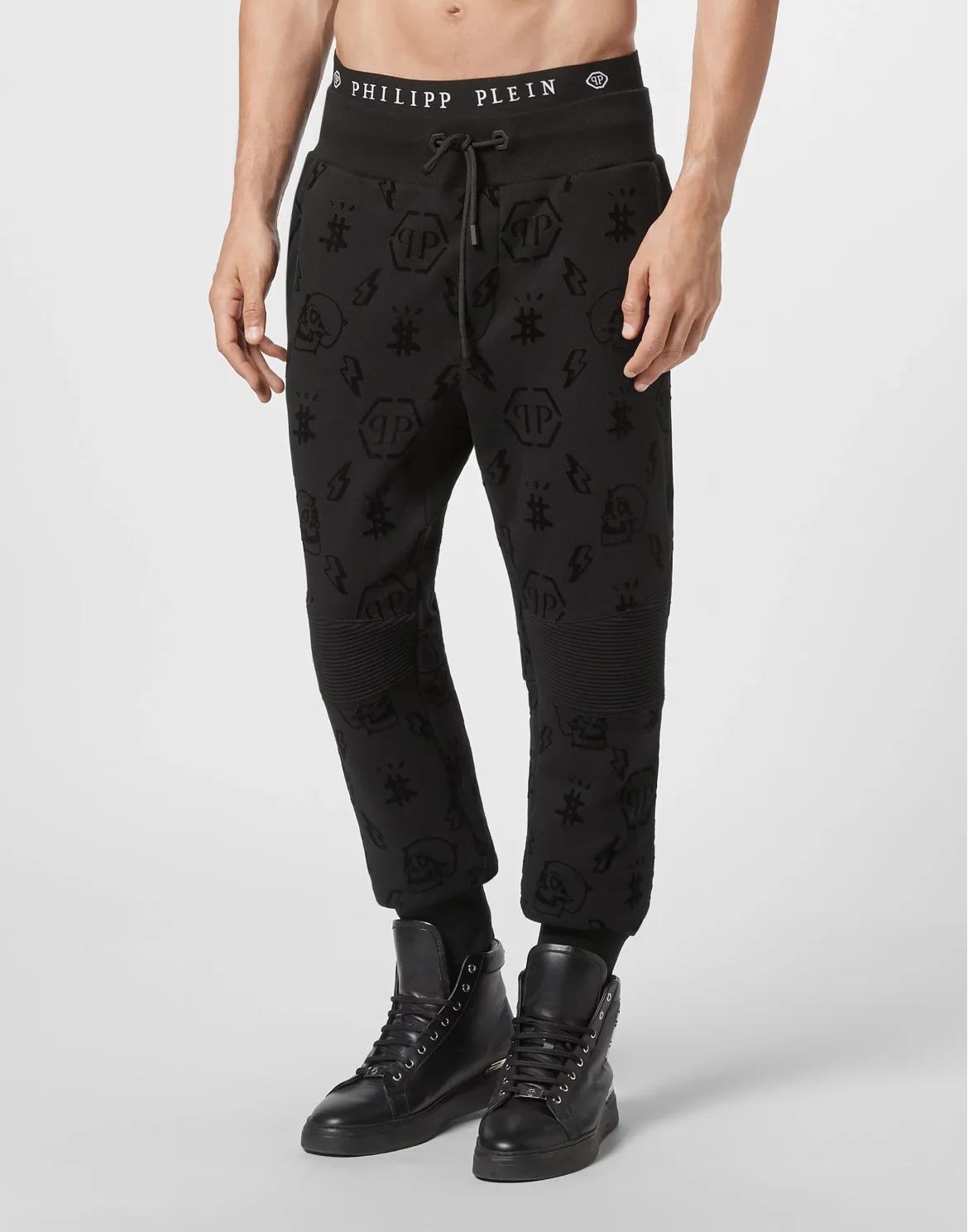 Jogging Trousers Flock Monogram, цвет: Черный