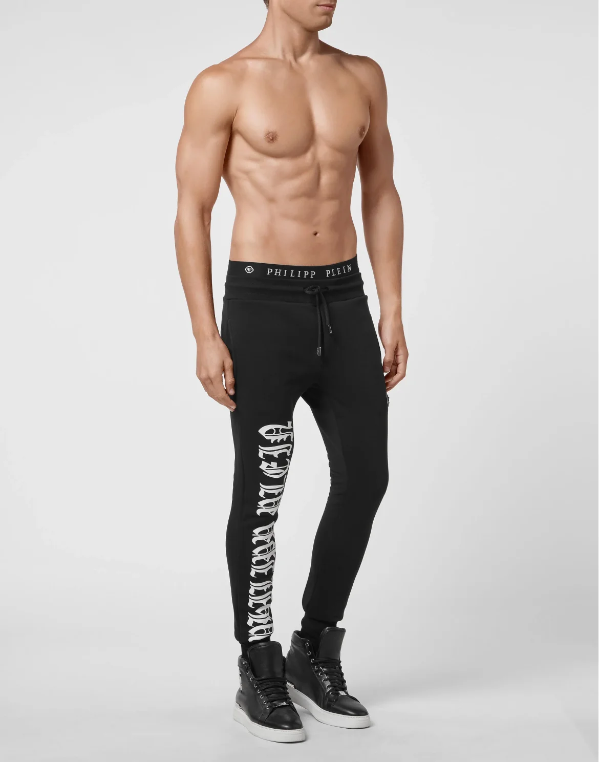 Jogging Trousers print Gothic Plein, цвет: Черный