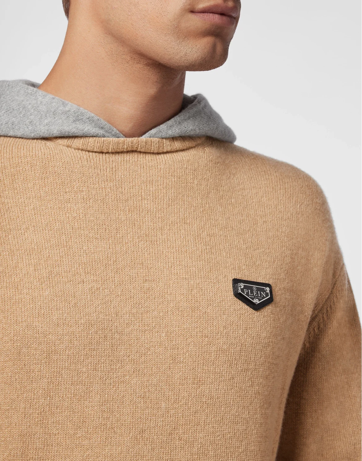 Cashmere Hoodie sweatshirt Iconic Plein, цвет: Бежевый