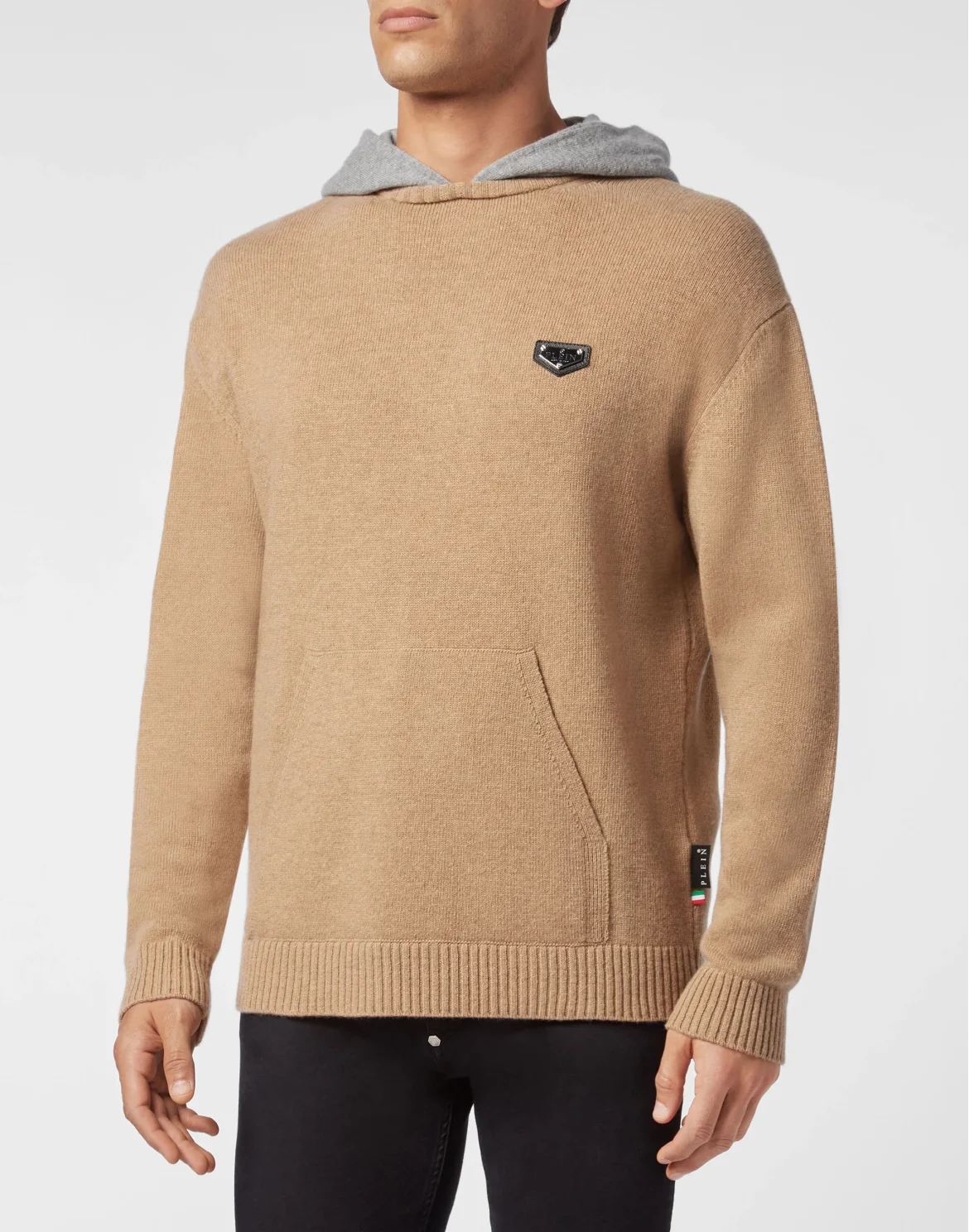 Cashmere Hoodie sweatshirt Iconic Plein, цвет: Бежевый