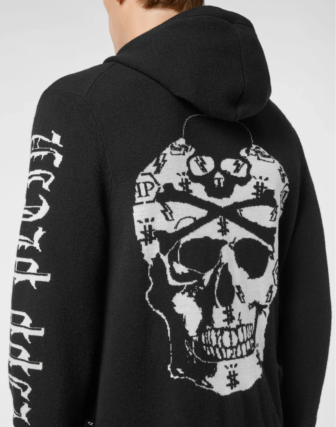 Wool Hoodie Jacket/Trousers Jacquard Skull, цвет: Черный