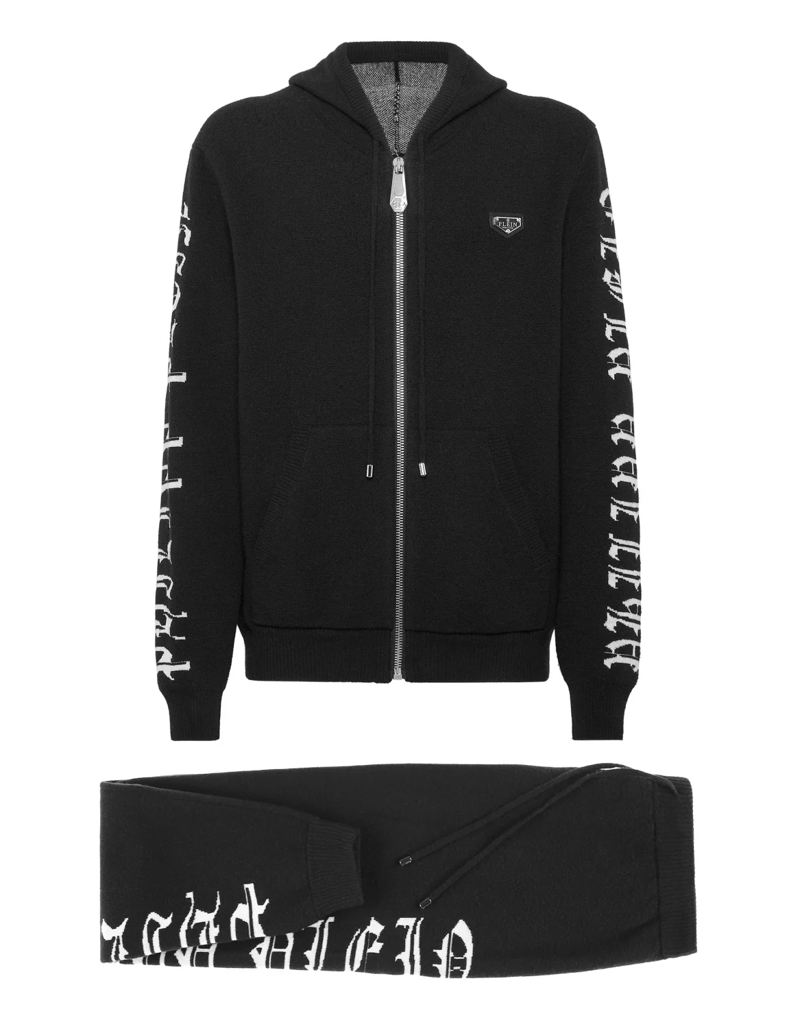 Wool Hoodie Jacket/Trousers Jacquard Skull, цвет: Черный