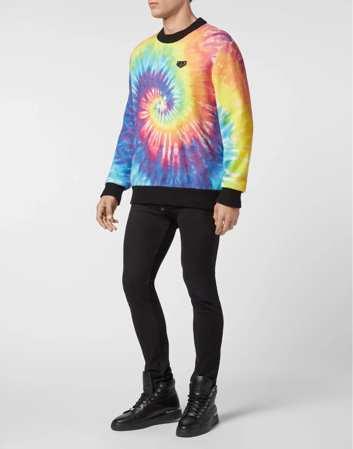 Cashmere Pullover Round Neck LS Tie dye, цвет: Мультиколор