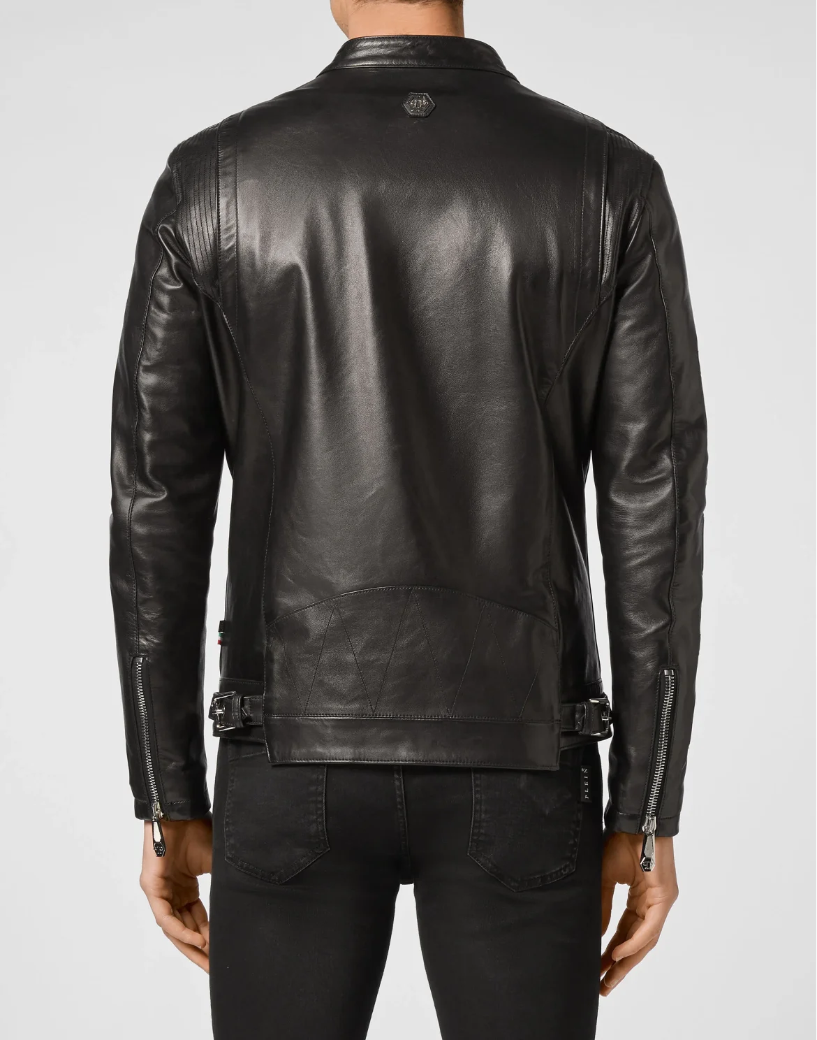 Leather Biker Philipp Plein TM, цвет: Черный