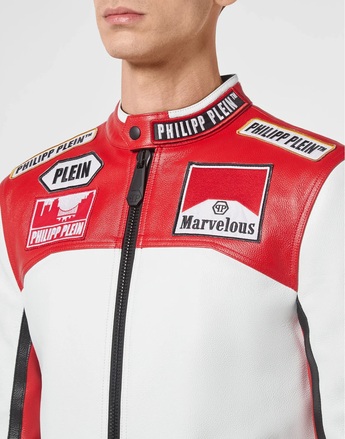 Leather vintage Moto Jacket Marvelous, цвет: Белый