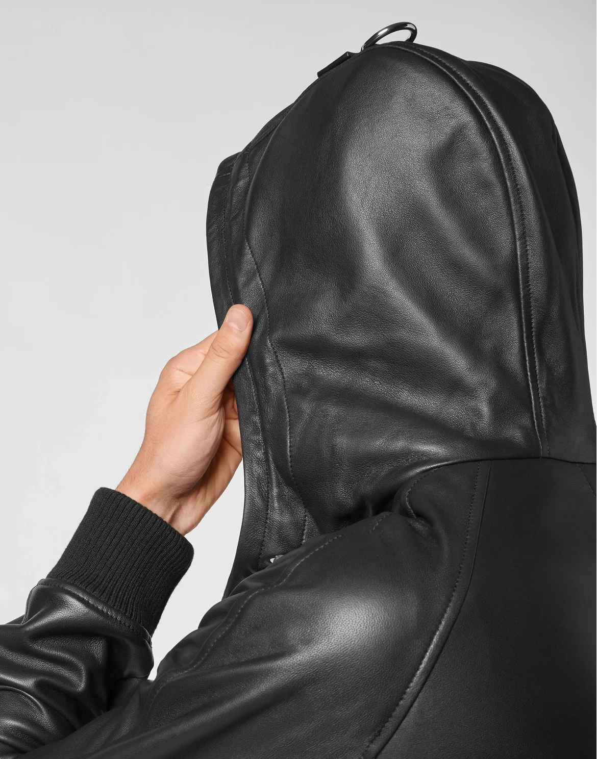 Leather Jacket Iconic Plein, цвет: Черный