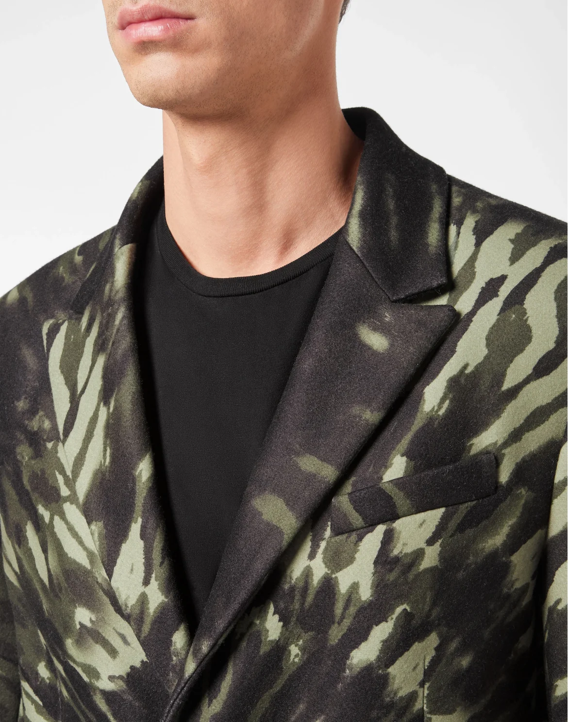 Mohair Coat Long Tie dye, цвет: Камуфляж
