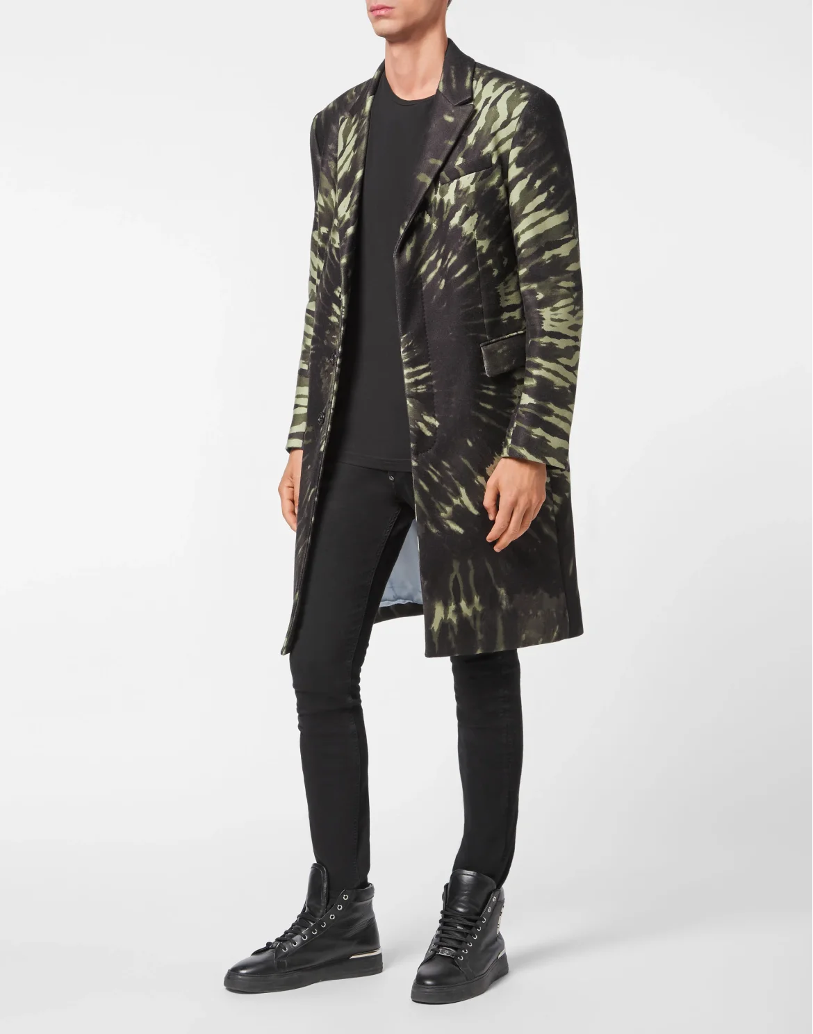 Mohair Coat Long Tie dye, цвет: Камуфляж