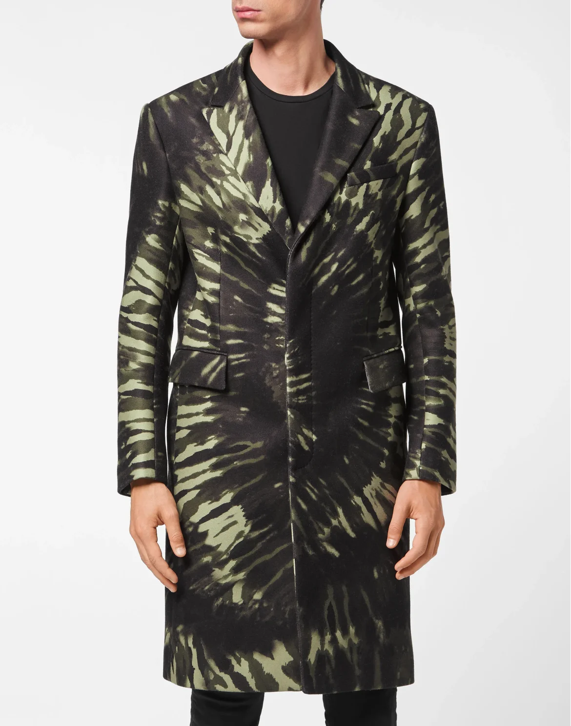 Mohair Coat Long Tie dye, цвет: Камуфляж