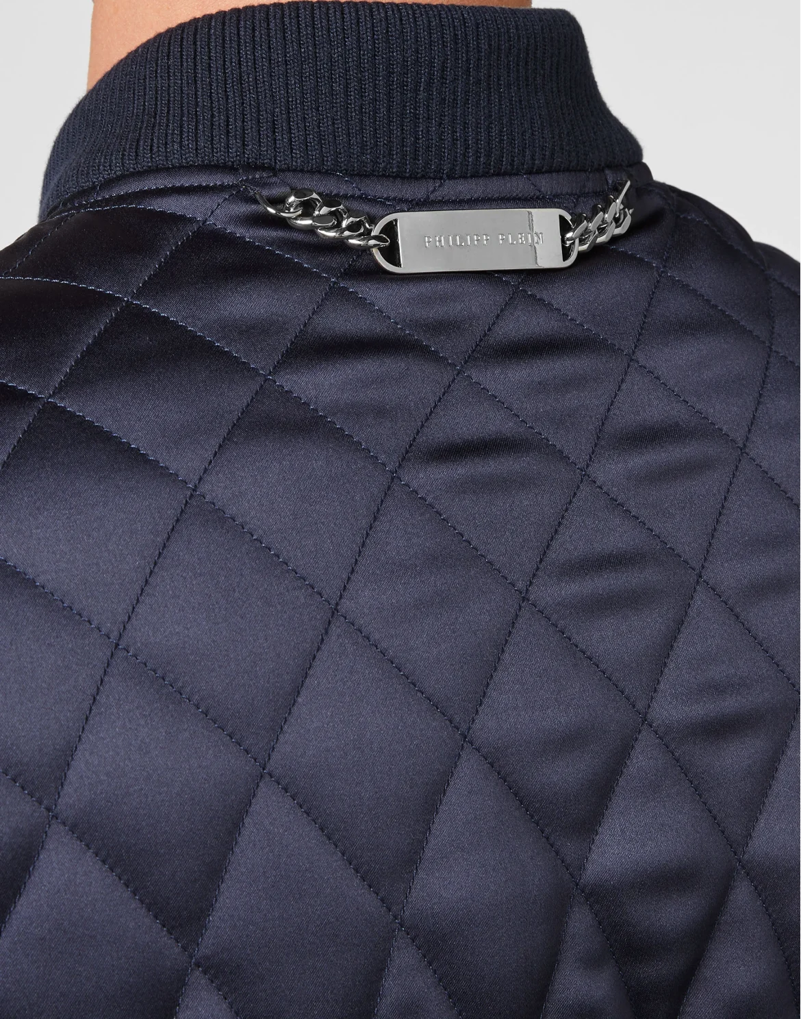 Quilted Nylon Bomber Iconic Plein, цвет: Синий