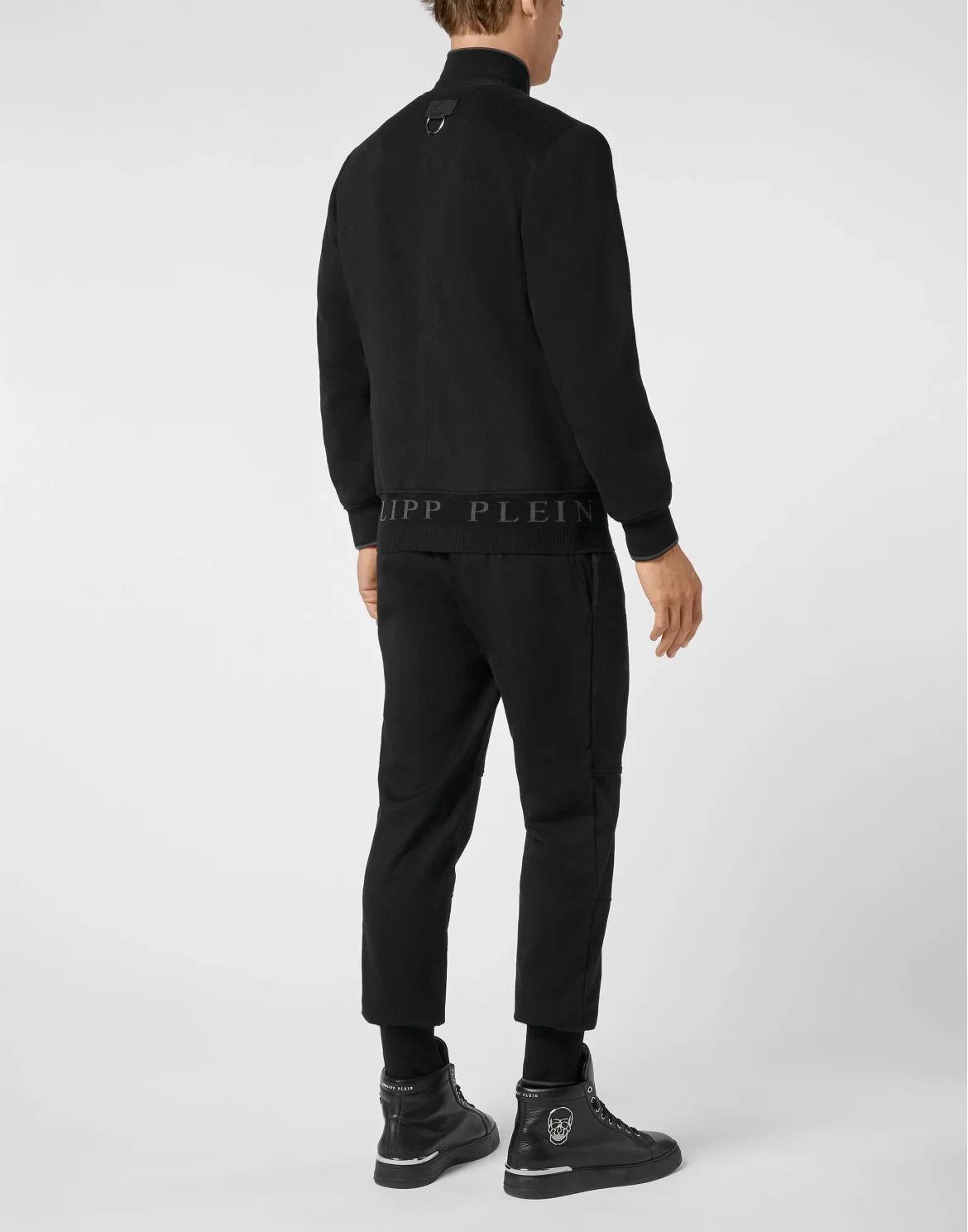Cashmere 10 Jacket/Trousers suede insert Iconic Plein, цвет: Черный