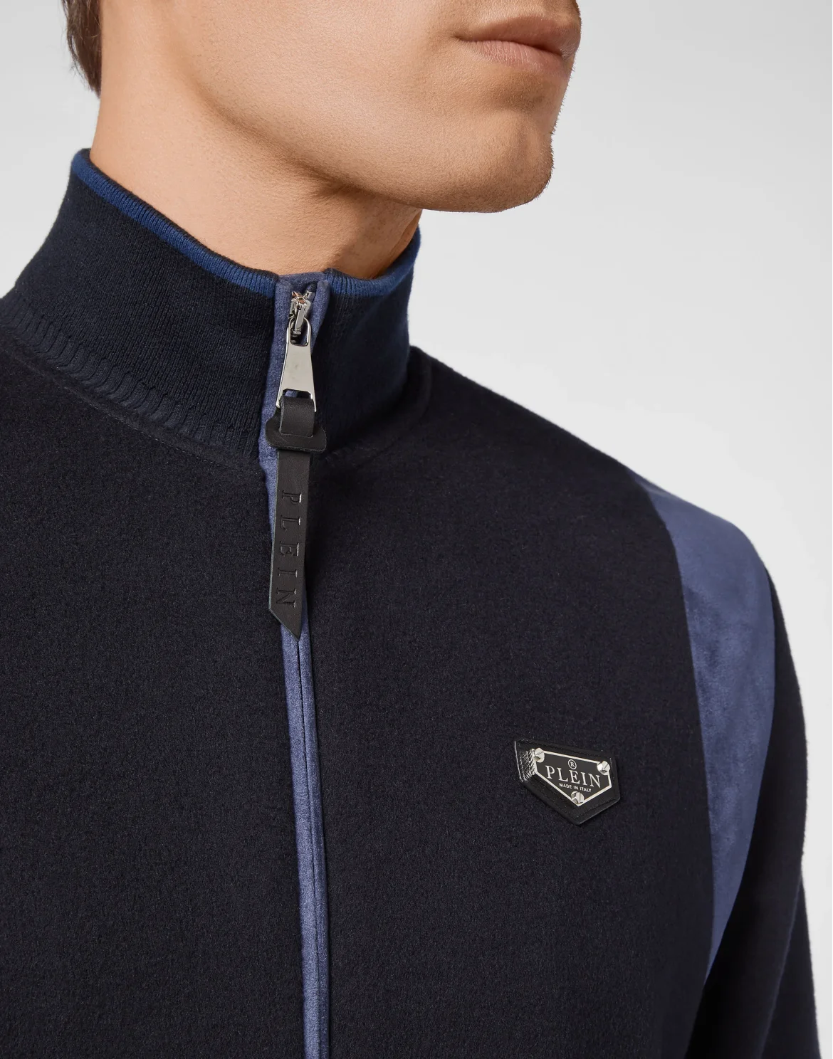 Cashmere 10 Jacket/Trousers suede insert Iconic Plein, цвет: Синий