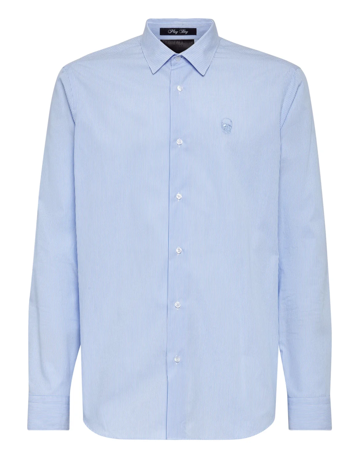 Shirt Playboy Fit Pinstripe Plein, цвет: Голубой