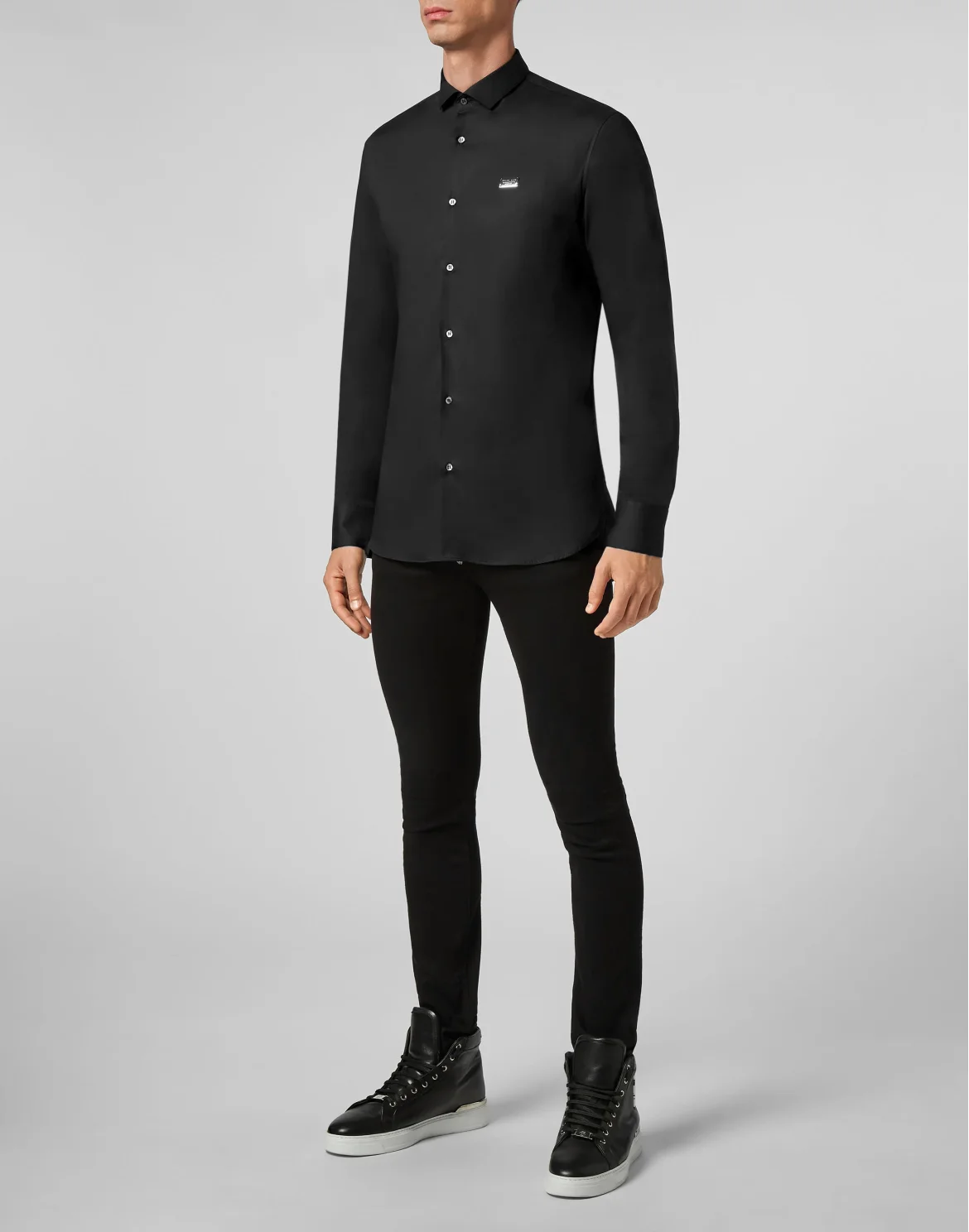 Shirt Sugar Daddy Fit LS Iconic Plein, цвет: Черный