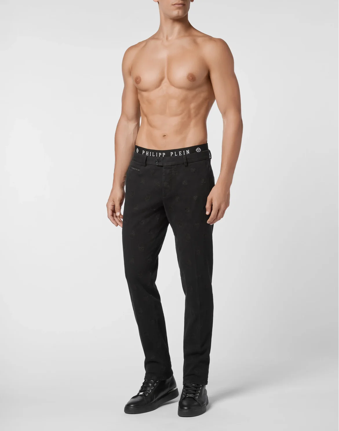 Long Trousers Embroidery Skull, цвет: Черный